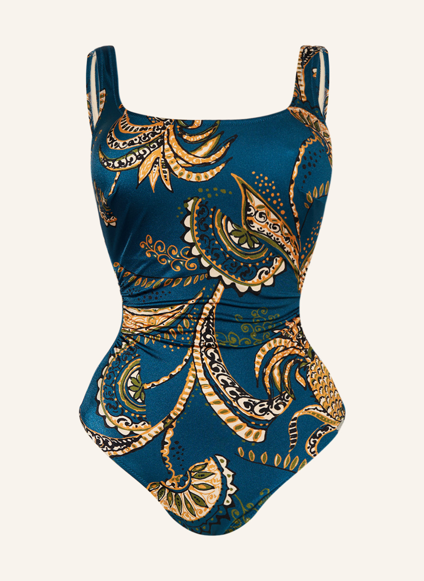 Charmline Shaping swimsuit SATIN FRUITS, Color: TEAL (Image 1)