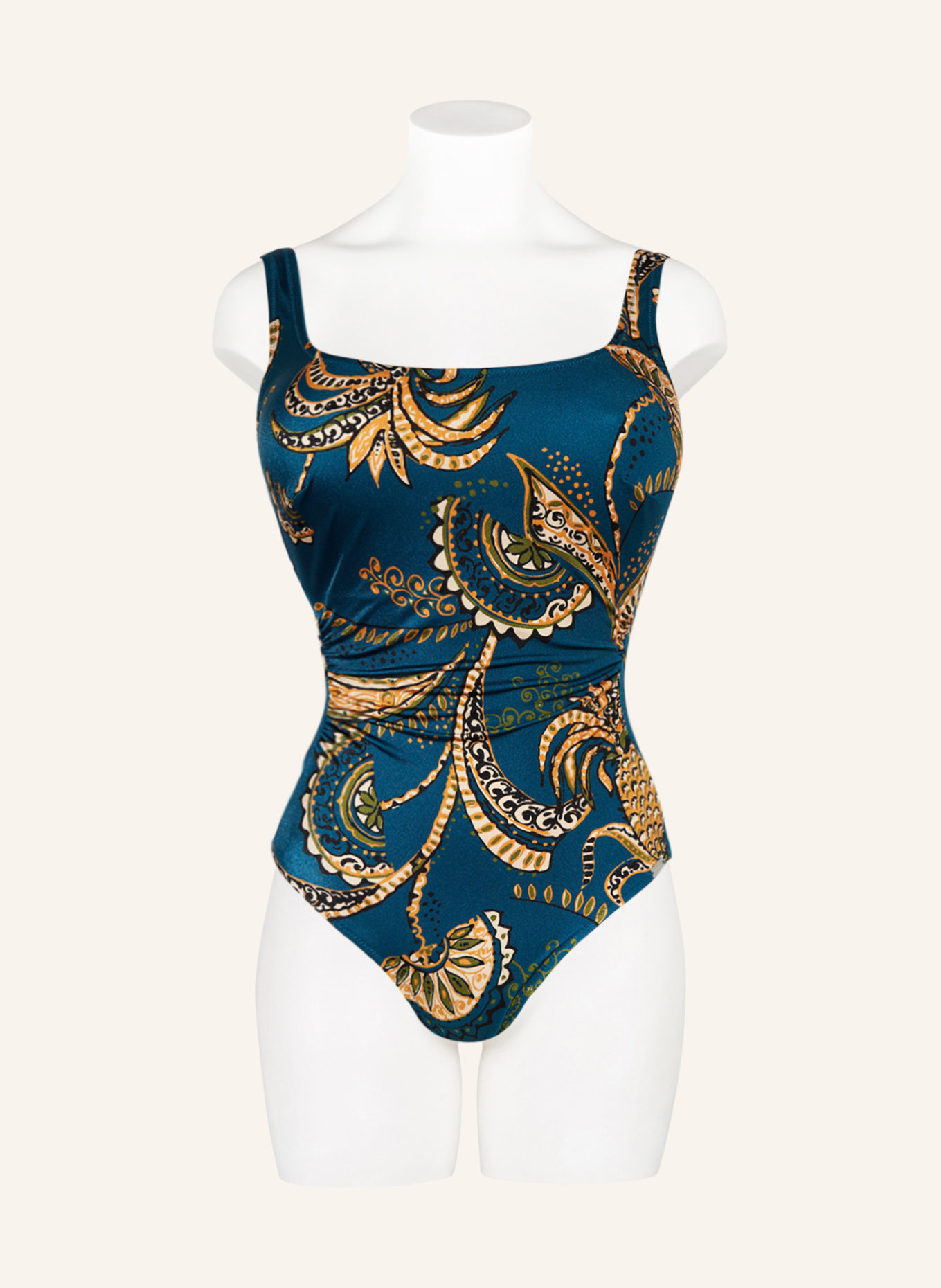 Charmline Shaping swimsuit SATIN FRUITS, Color: TEAL (Image 2)