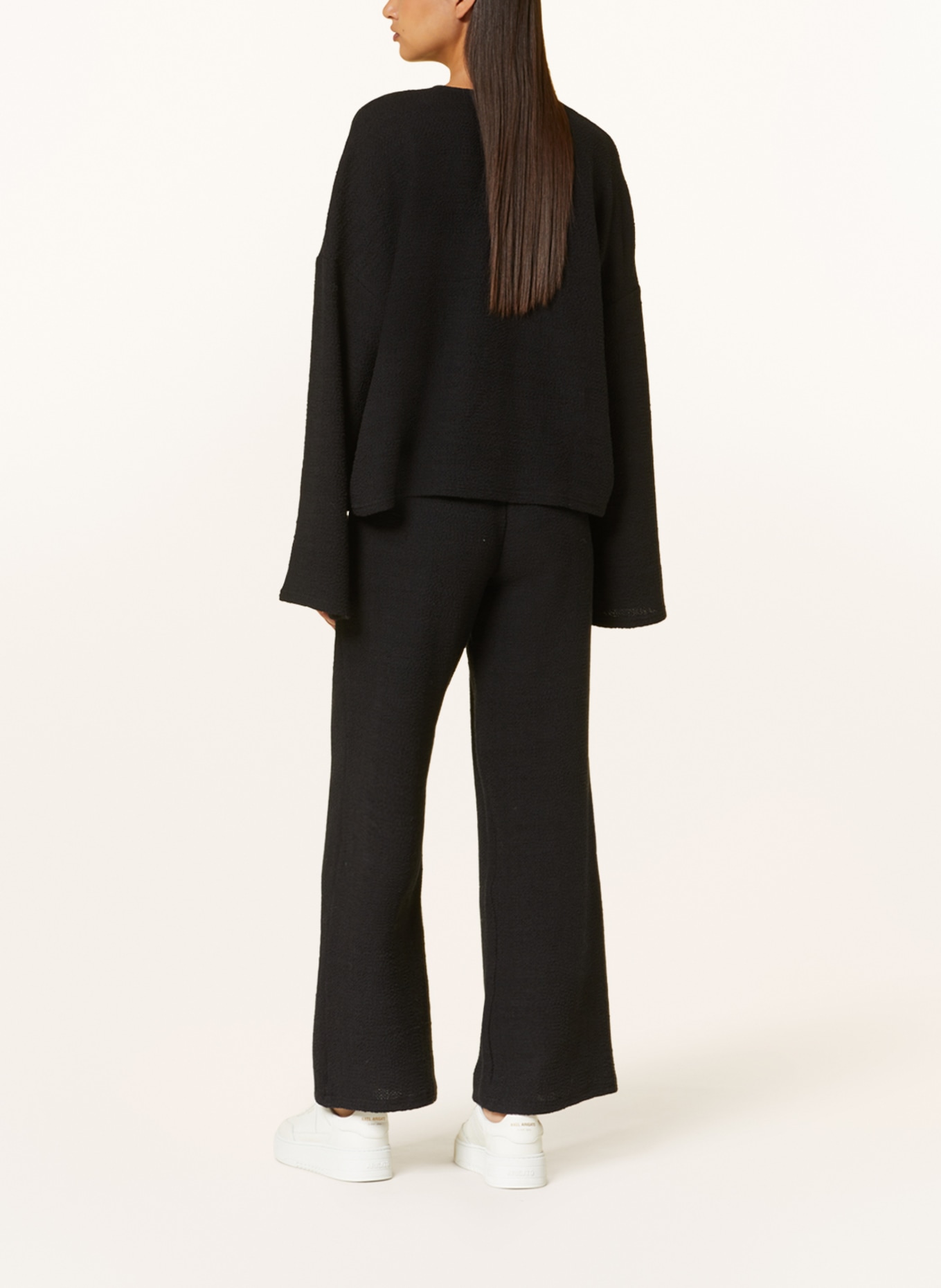 black palms Trousers BEPPA FLARES, Color: BLACK (Image 3)