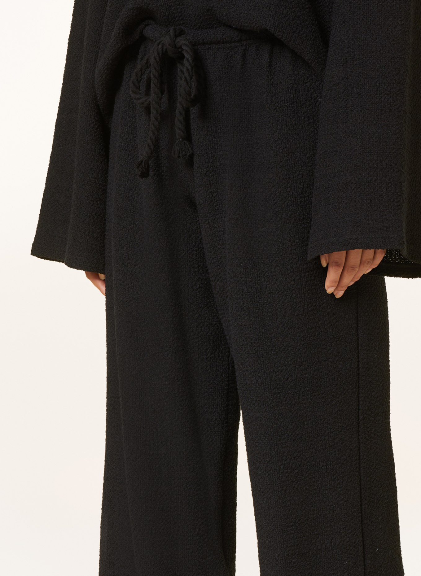 black palms Trousers BEPPA FLARES, Color: BLACK (Image 5)
