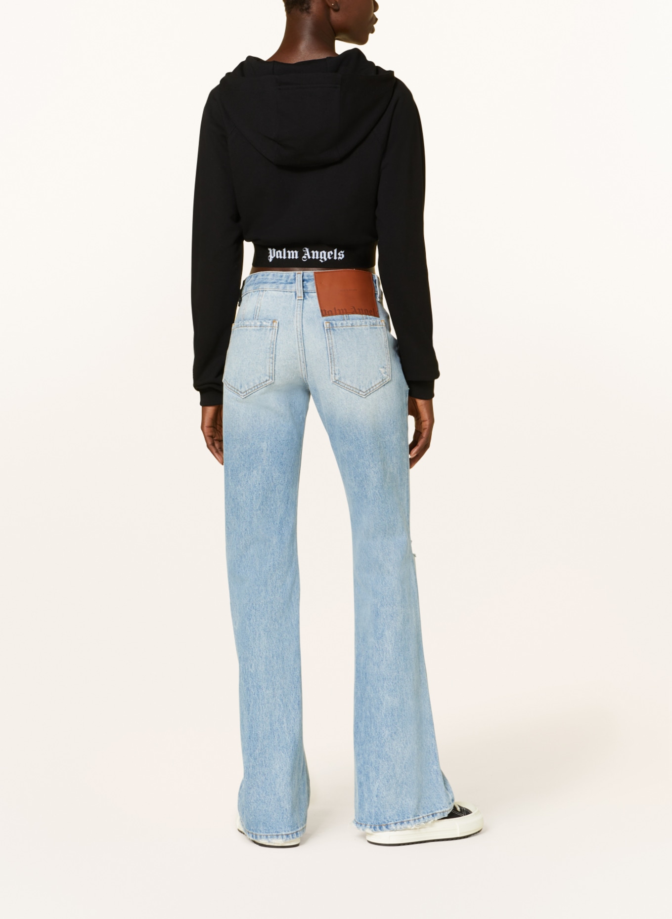 Palm Angels Bootcut jeans, Color: LIGTH BLUE BROWN (Image 3)