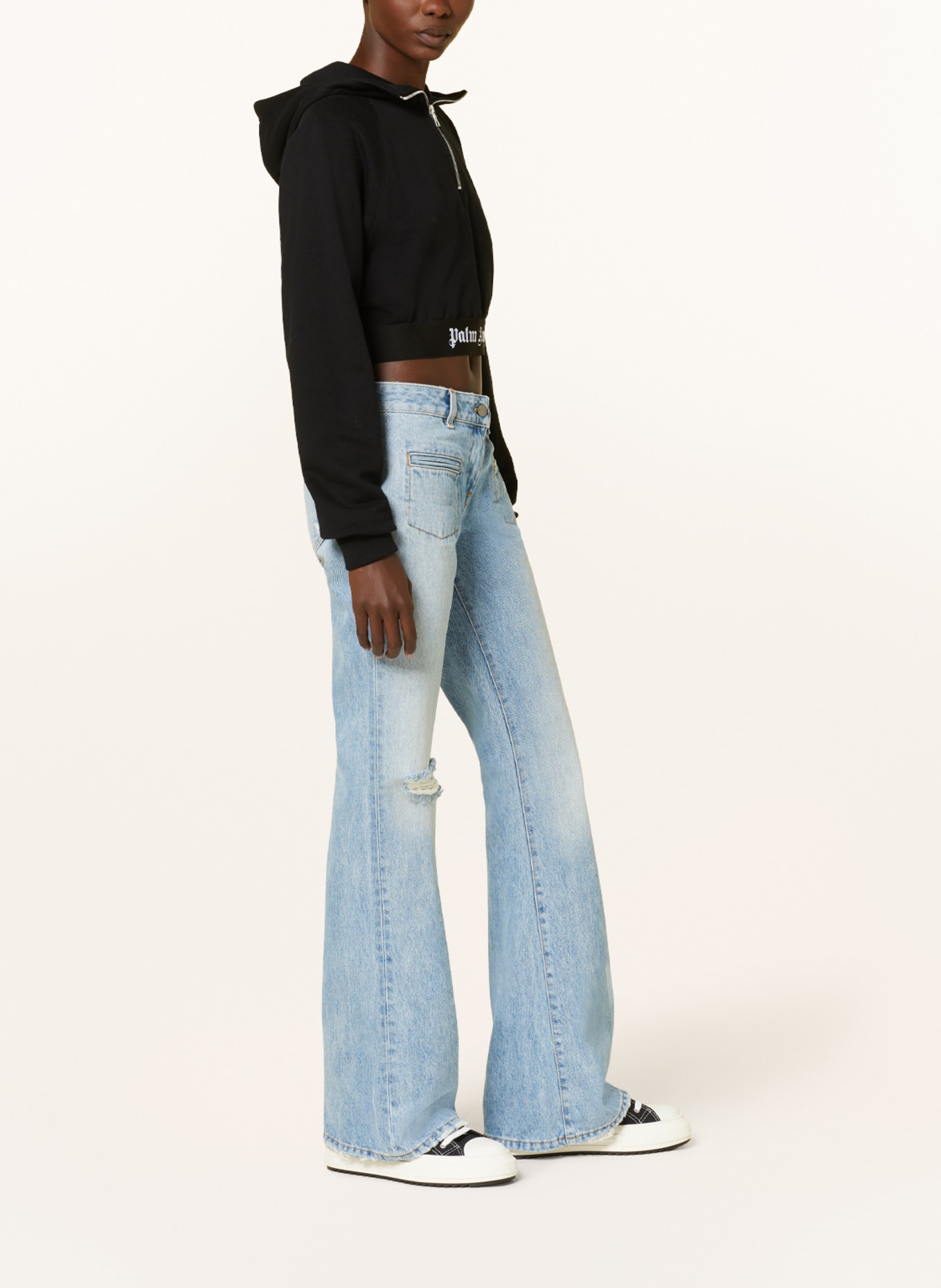 Palm Angels Bootcut Jeans, Farbe: LIGTH BLUE BROWN (Bild 4)