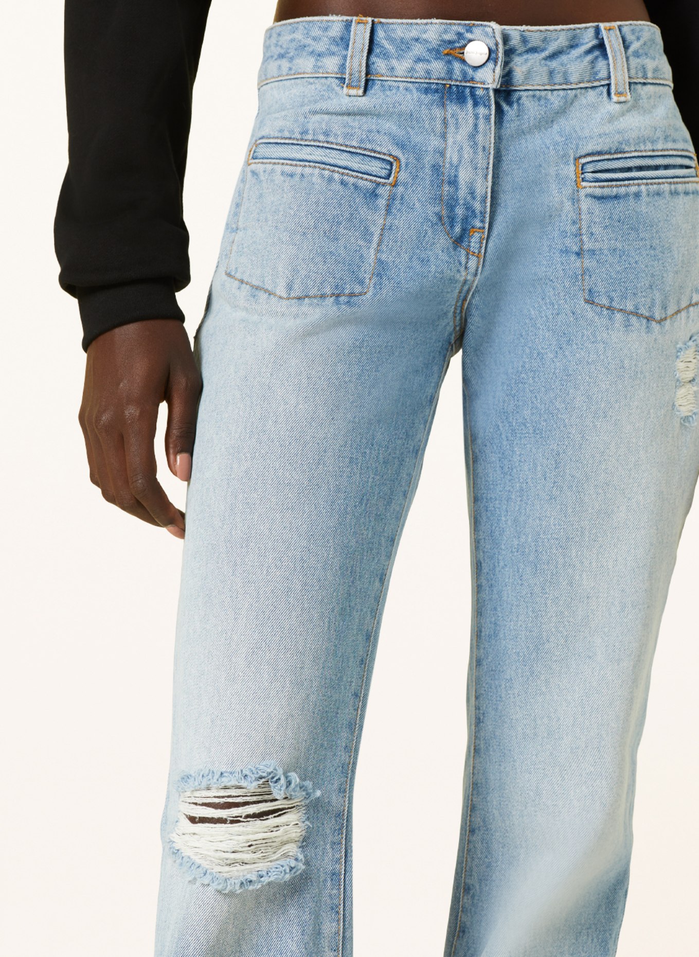 Palm Angels Bootcut jeans, Color: LIGTH BLUE BROWN (Image 5)