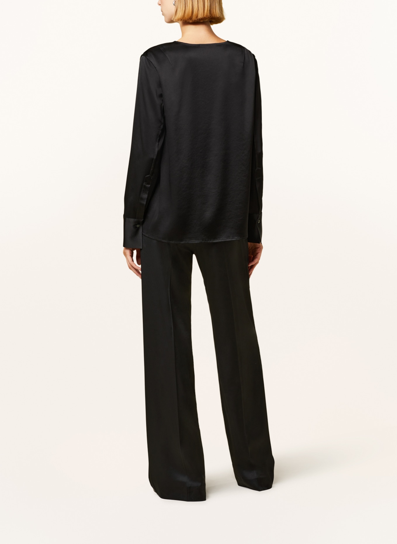 TIGER OF SWEDEN Shirt blouse HELKA made of satin, Color: BLACK (Image 3)