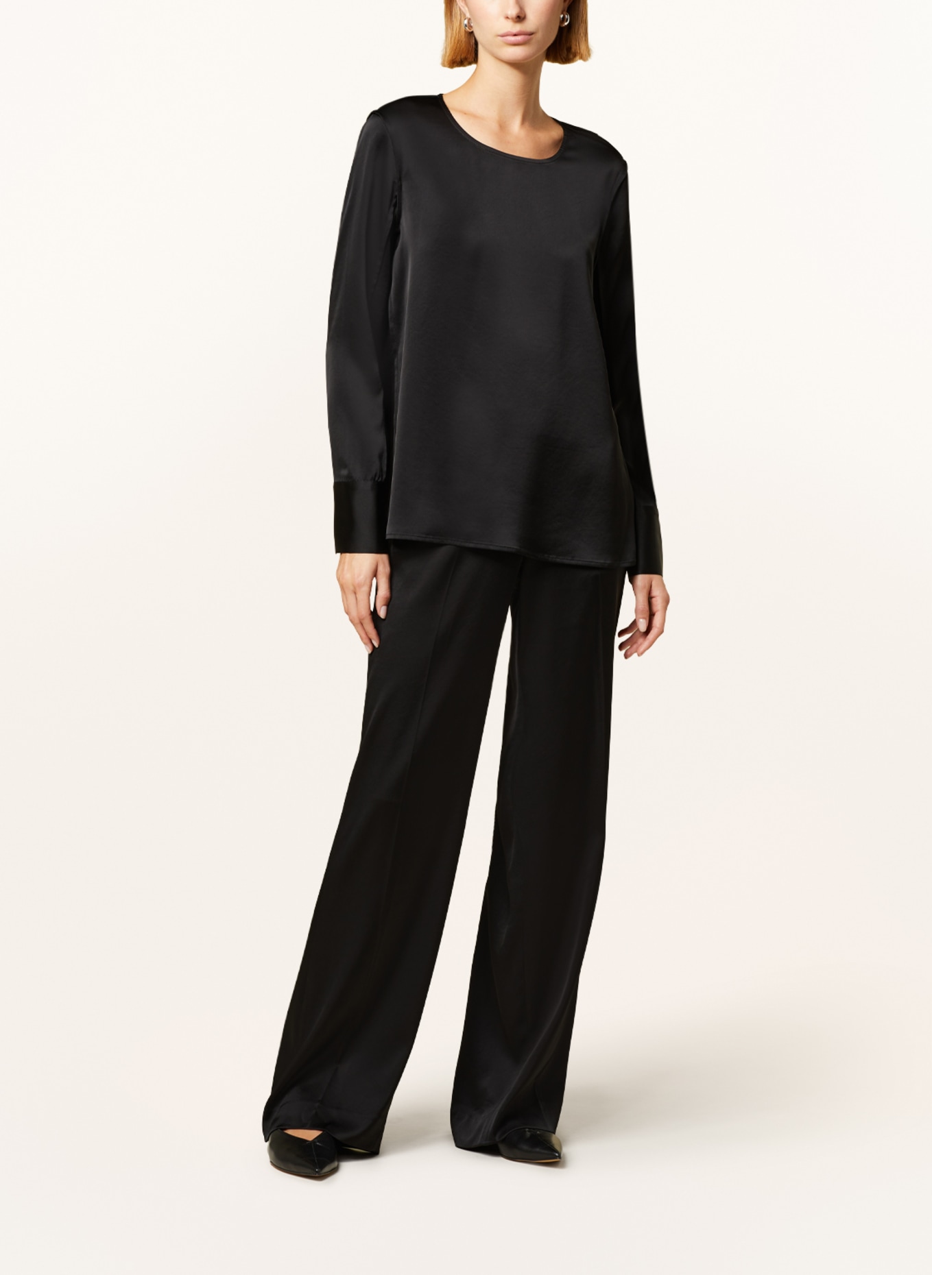 TIGER OF SWEDEN Wide leg trousers EEDIT made of satin, Color: BLACK (Image 2)