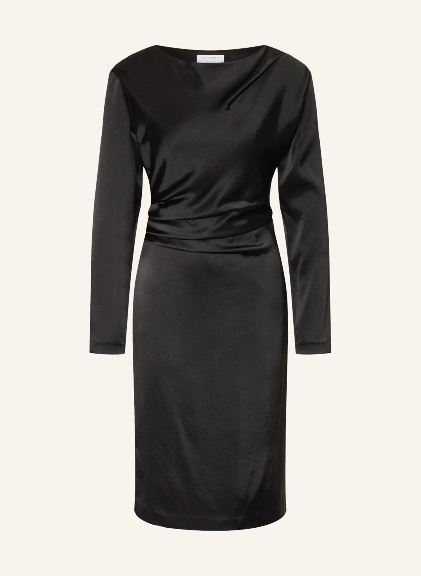 TIGER OF SWEDEN Satin dress IZLA, Color: BLACK (Image 1)