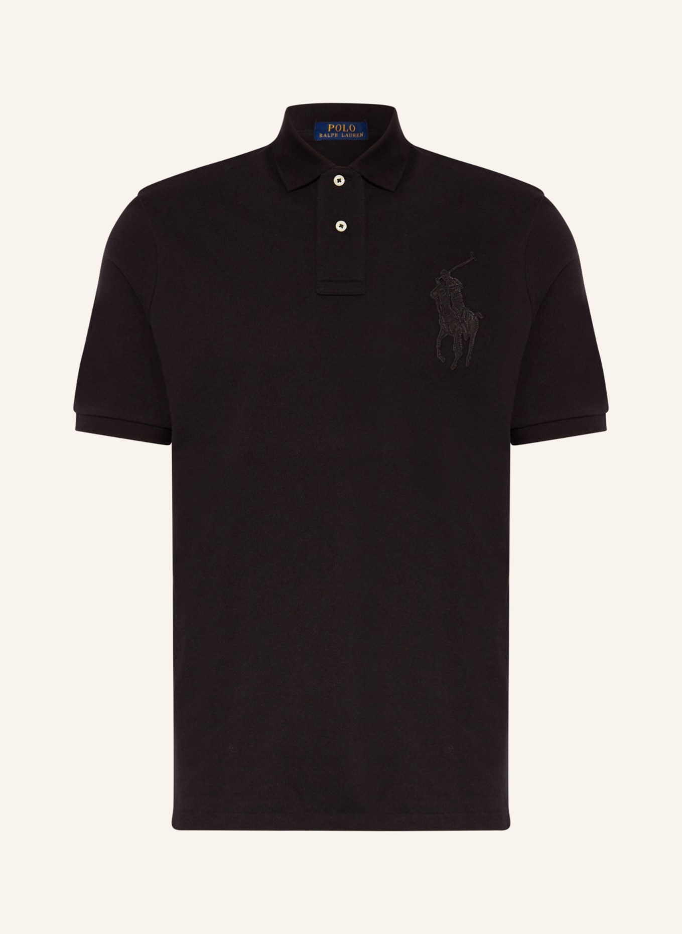POLO RALPH LAUREN Piqué polo shirt classic fit, Color: BLACK (Image 1)