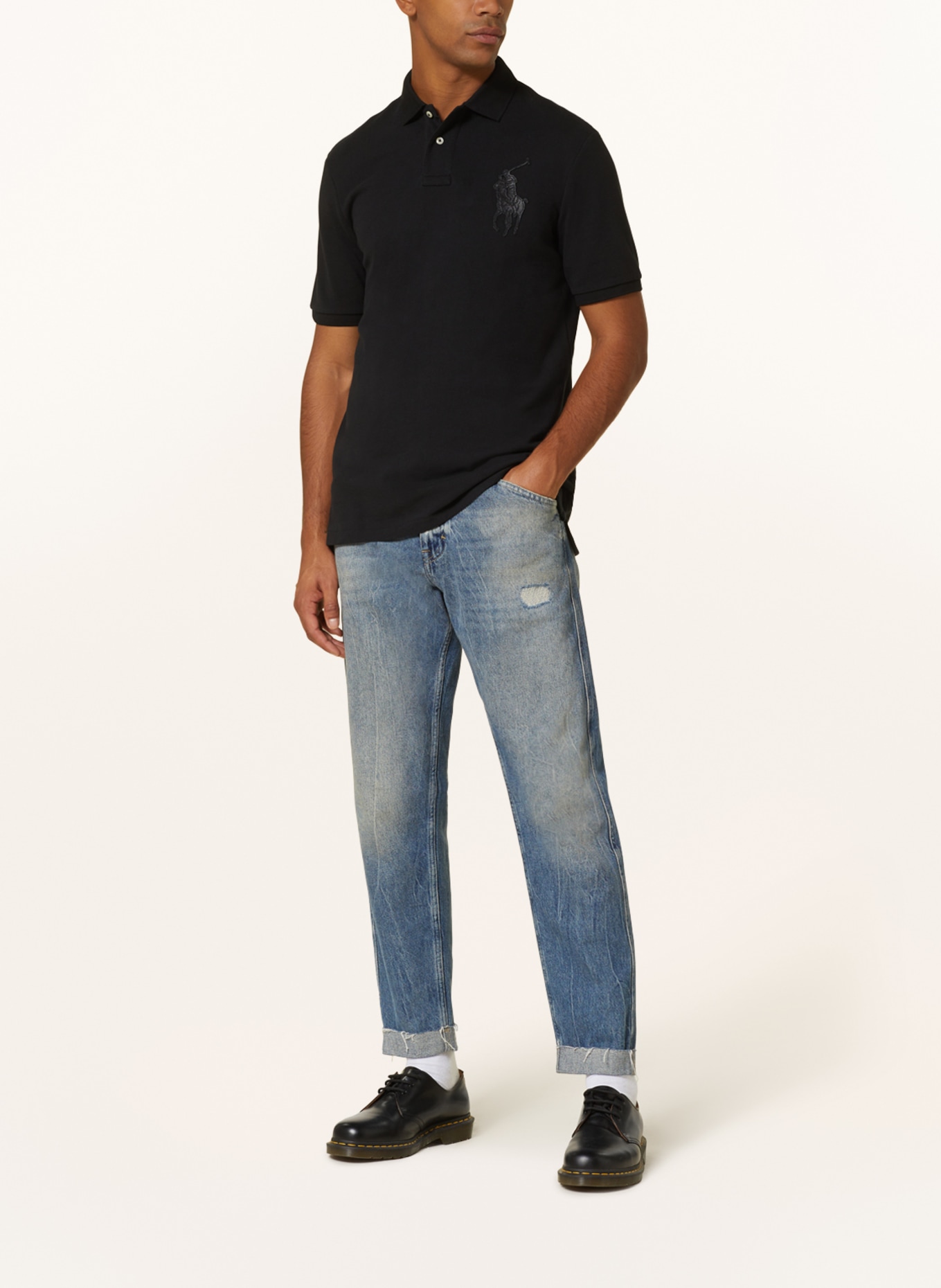 POLO RALPH LAUREN Piqué polo shirt classic fit, Color: BLACK (Image 2)