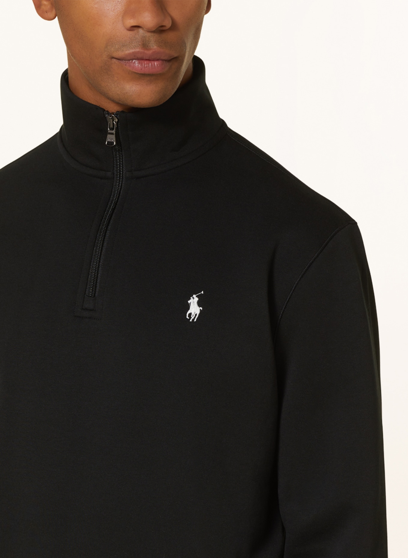 POLO RALPH LAUREN Jersey half-zip sweater, Color: BLACK (Image 4)