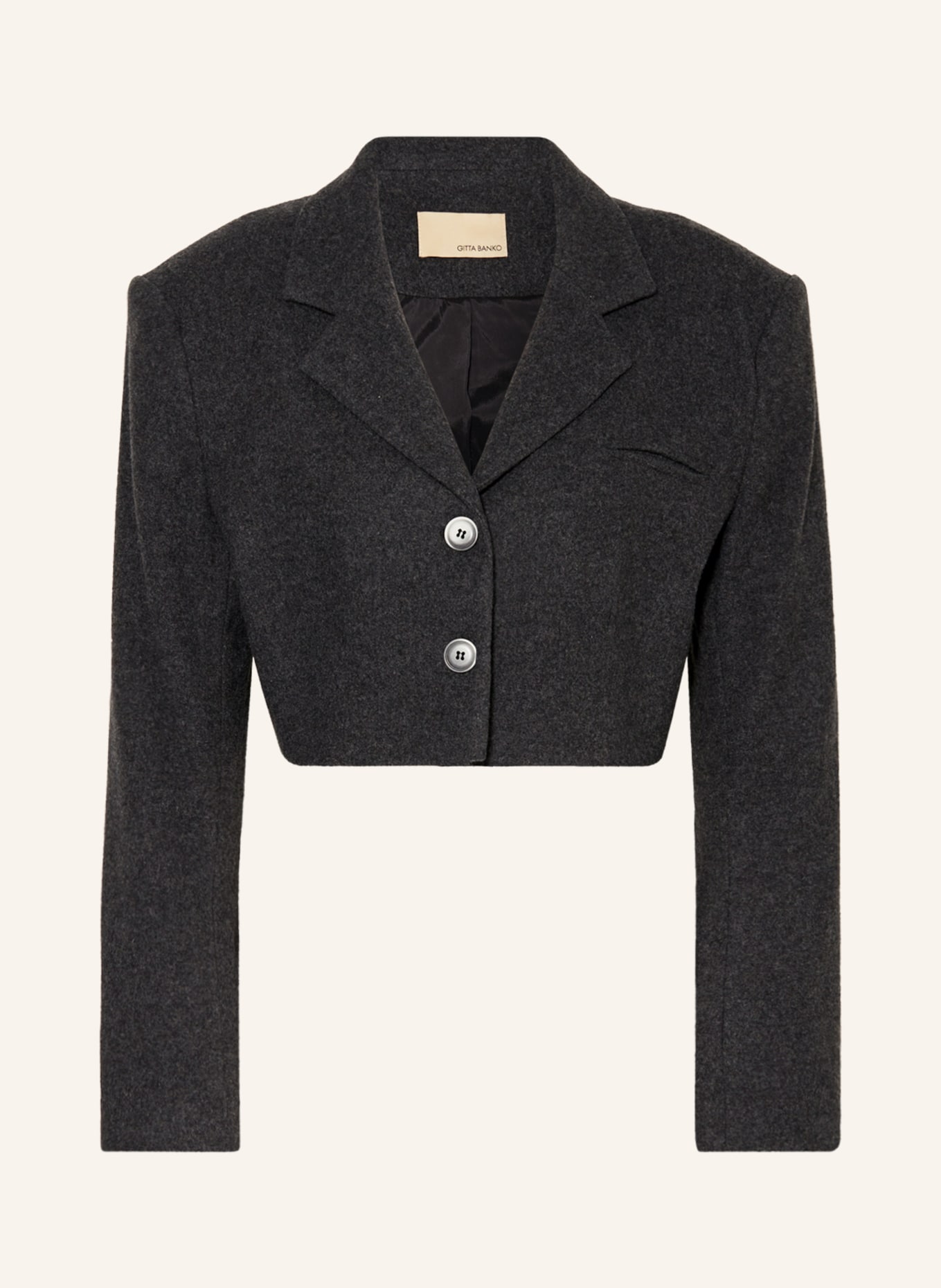 GITTA BANKO Cropped blazer TAYLOR, Color: DARK GRAY (Image 1)