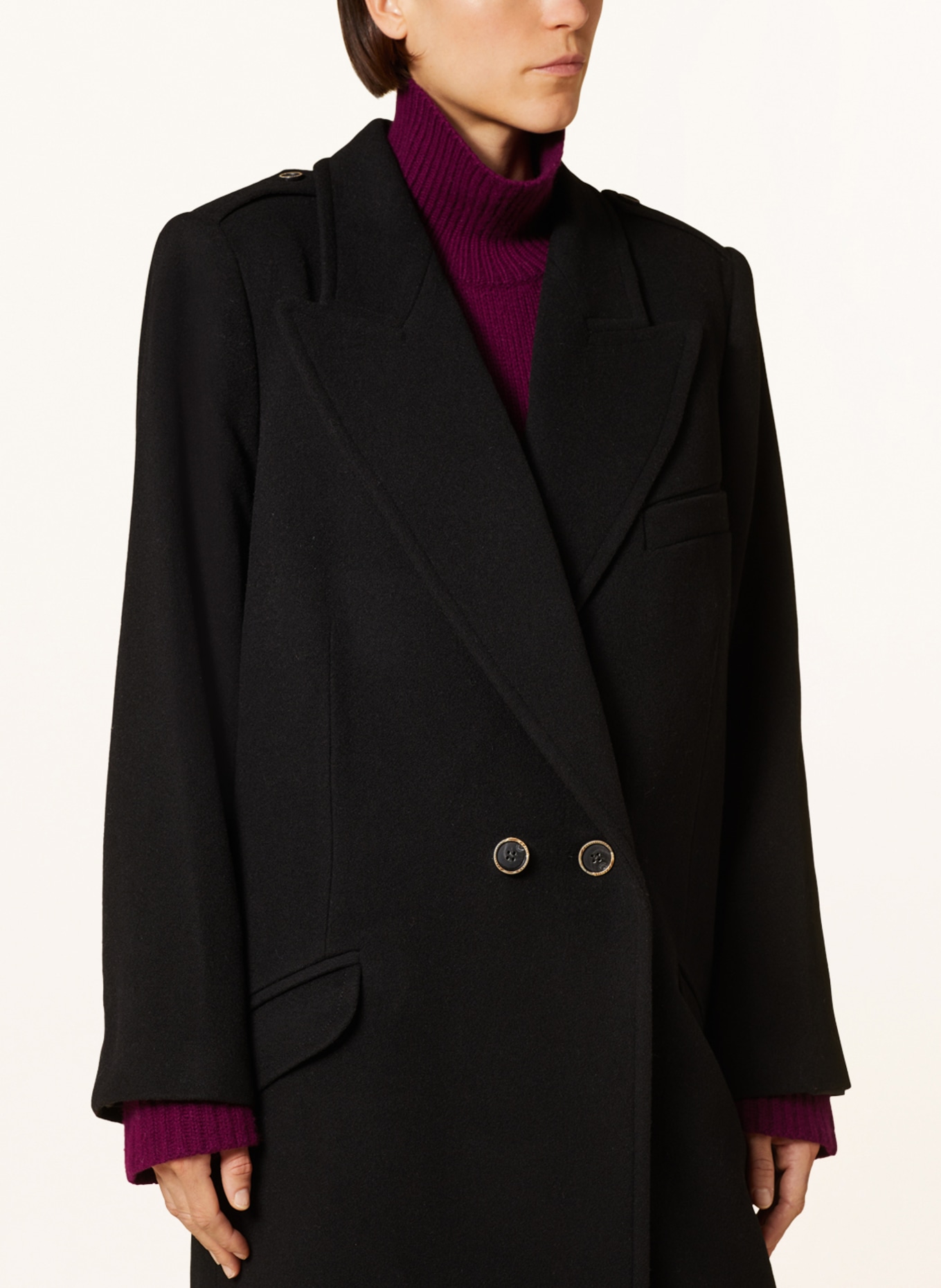 GITTA BANKO Wool coat PAYTON, Color: BLACK (Image 4)