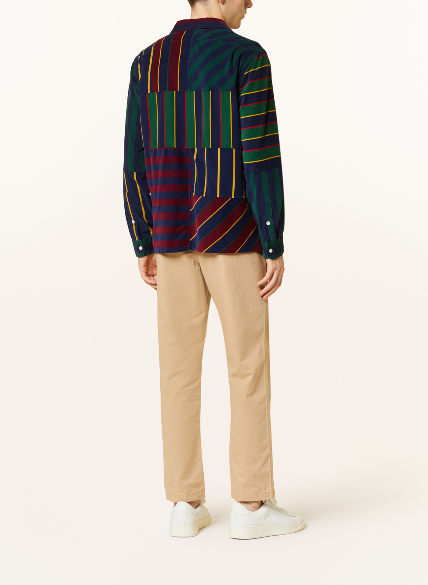 POLO RALPH LAUREN Resorthemd Custom Fit aus Cord, Farbe: GRÜN/ DUNKELBLAU/ DUNKELROT (Bild 3)