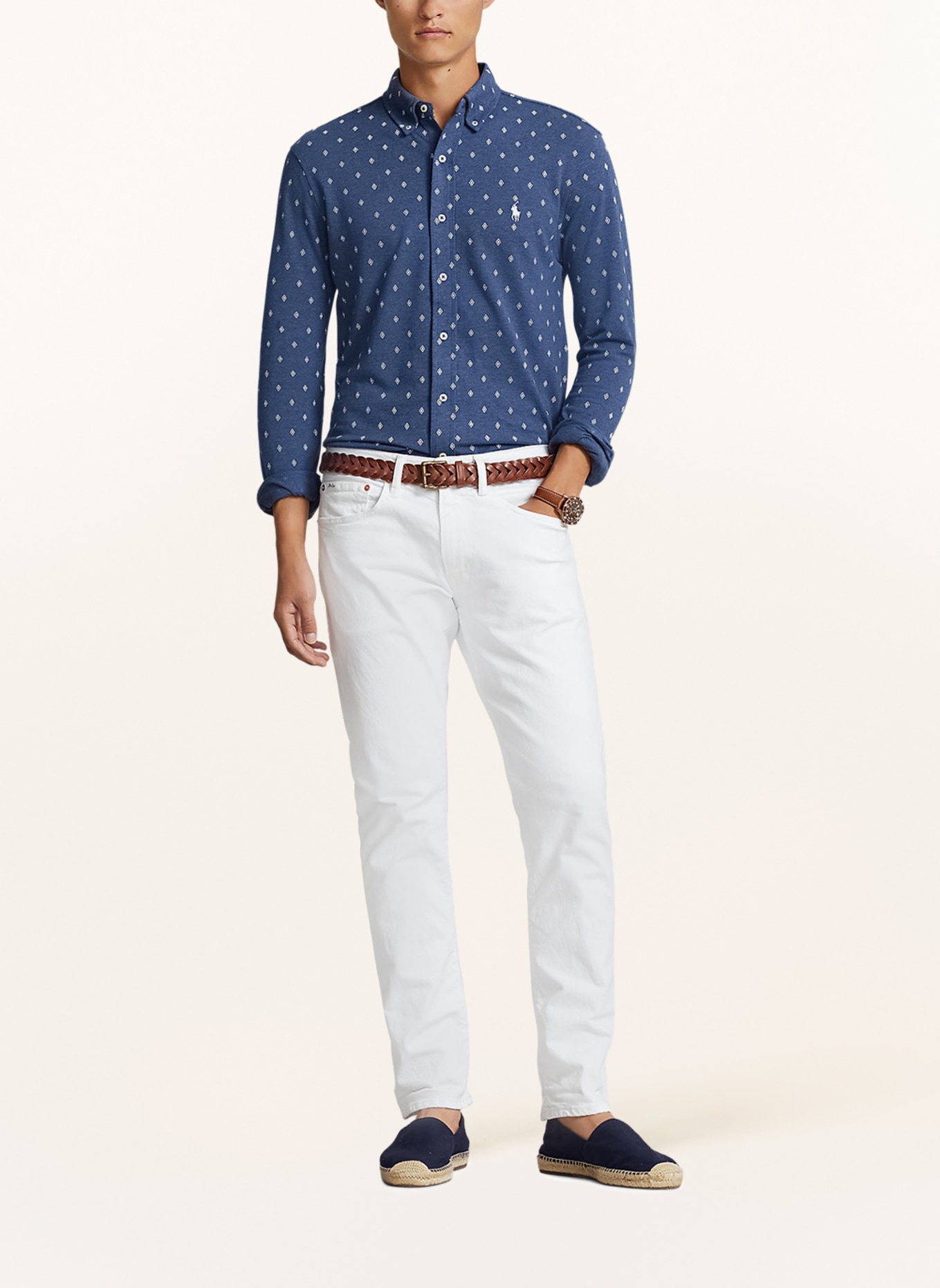POLO RALPH LAUREN Piqué-Hemd Regular Fit, Farbe: BLAU/ WEISS (Bild 2)