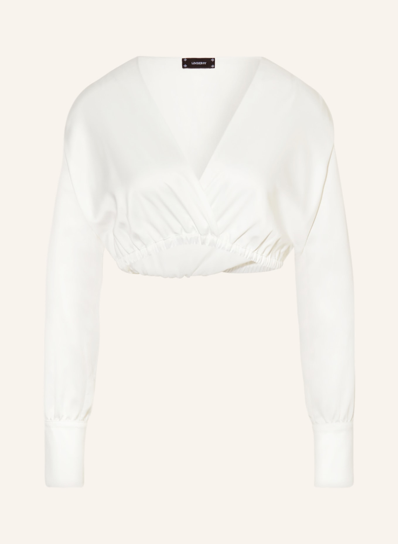 LIMBERRY Dirndl blouse made of satin, Color: WHITE (Image 1)