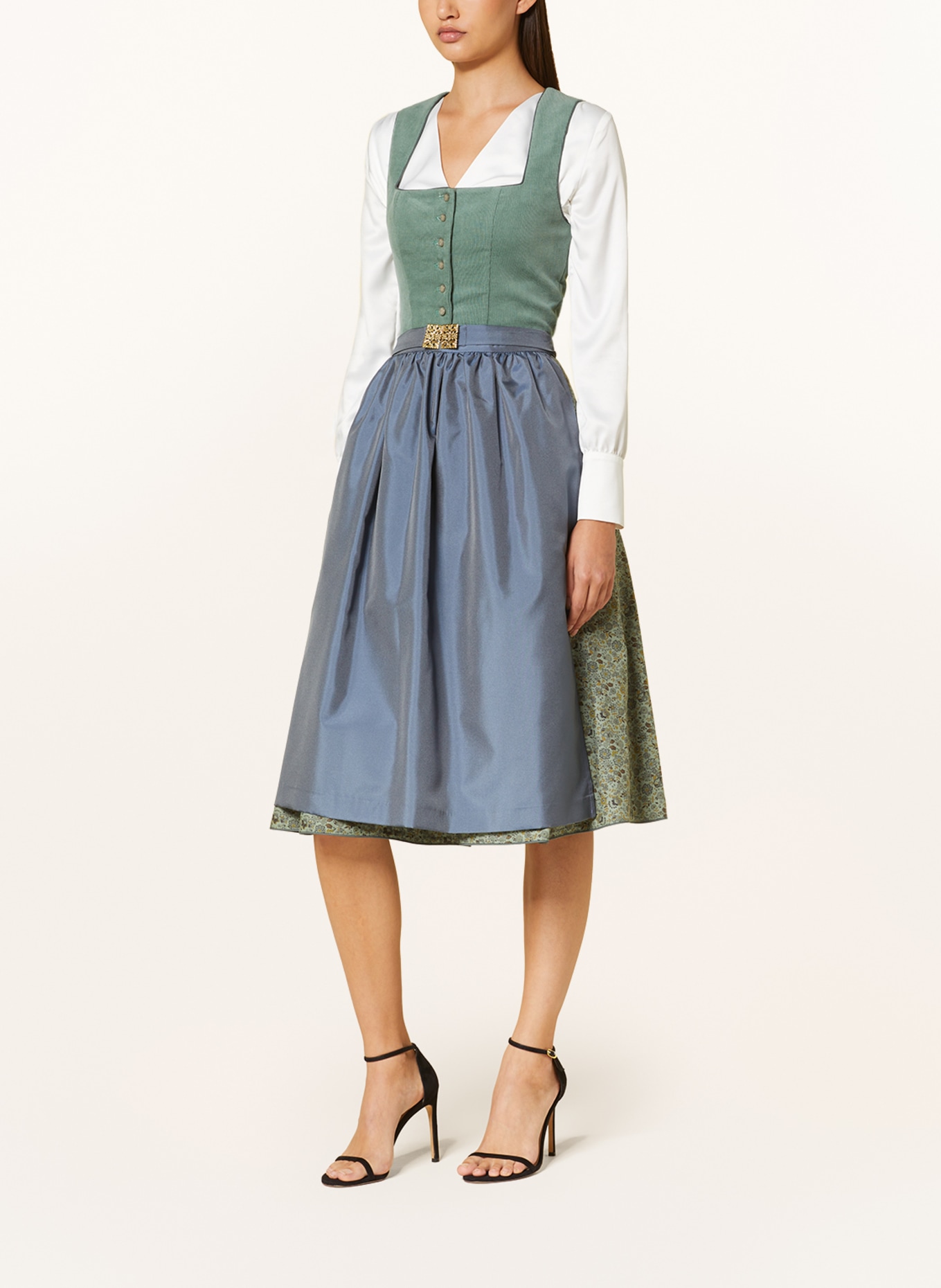 LIMBERRY Dirndl blouse made of satin, Color: WHITE (Image 4)