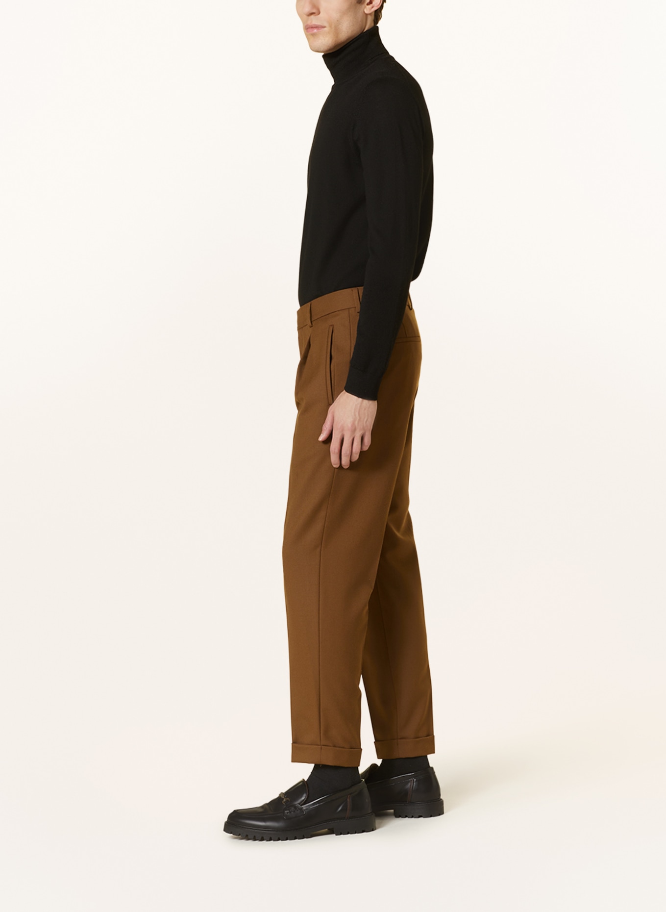 STRELLSON Oblekové kalhoty LUIS Relaxed Fit, Barva: 219 Medium Brown               219 (Obrázek 5)