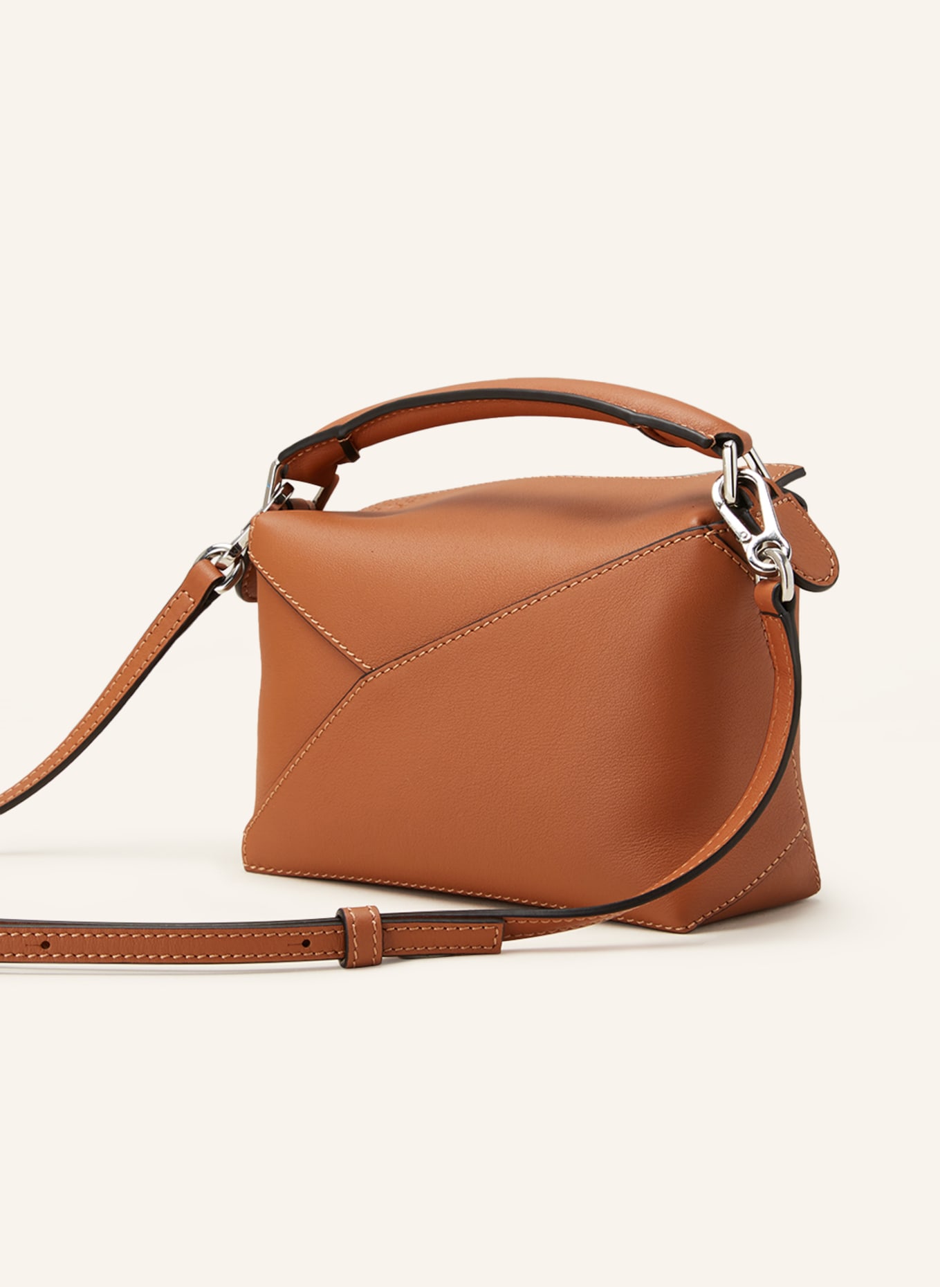 LOEWE Handtasche PUZZLE EDGE MINI: COGNAC