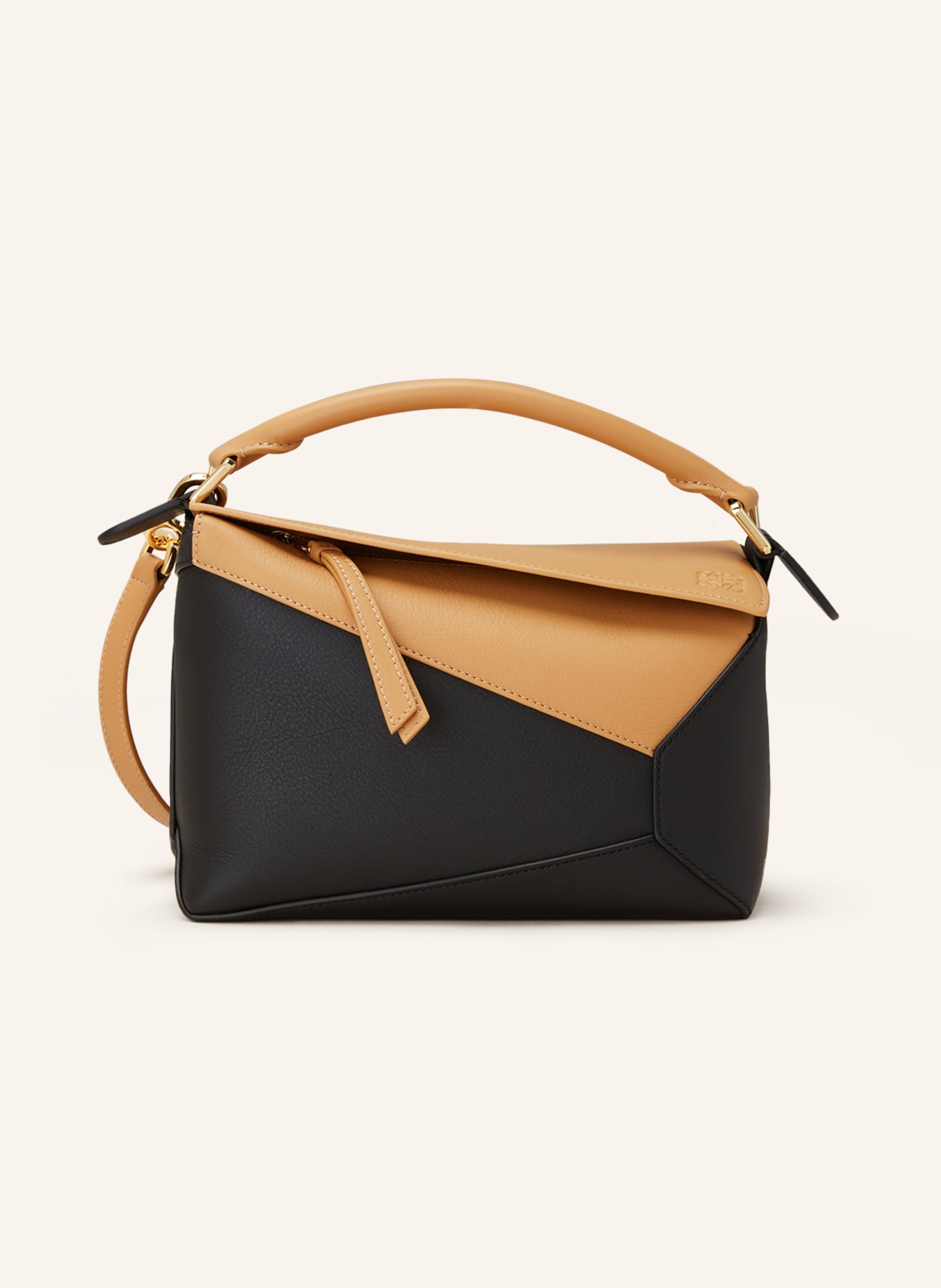 LOEWE Handbag PUZZLE EDGE SMALL, Color: BLACK/ COGNAC (Image 1)