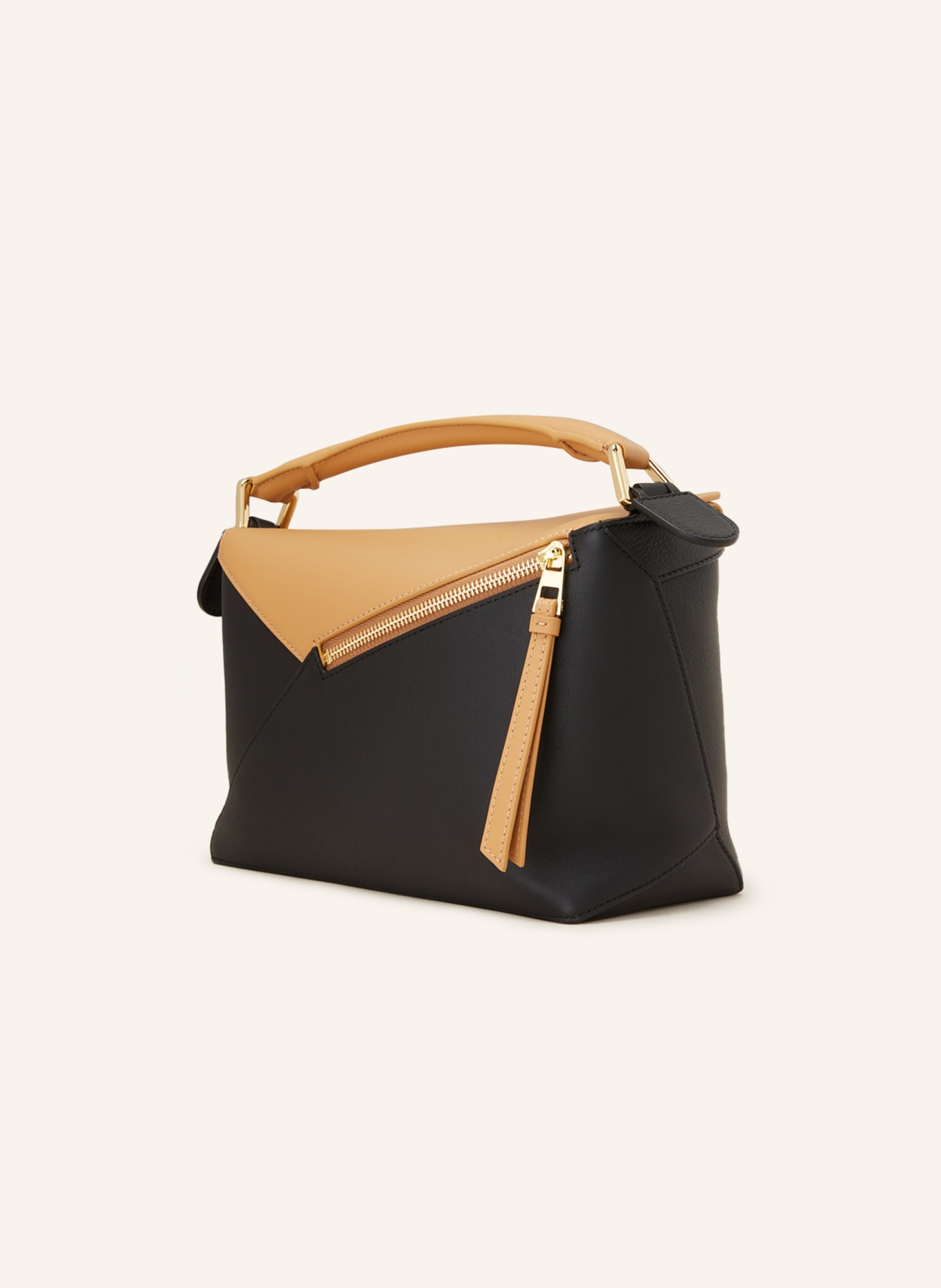 LOEWE Handbag PUZZLE EDGE SMALL, Color: BLACK/ COGNAC (Image 2)