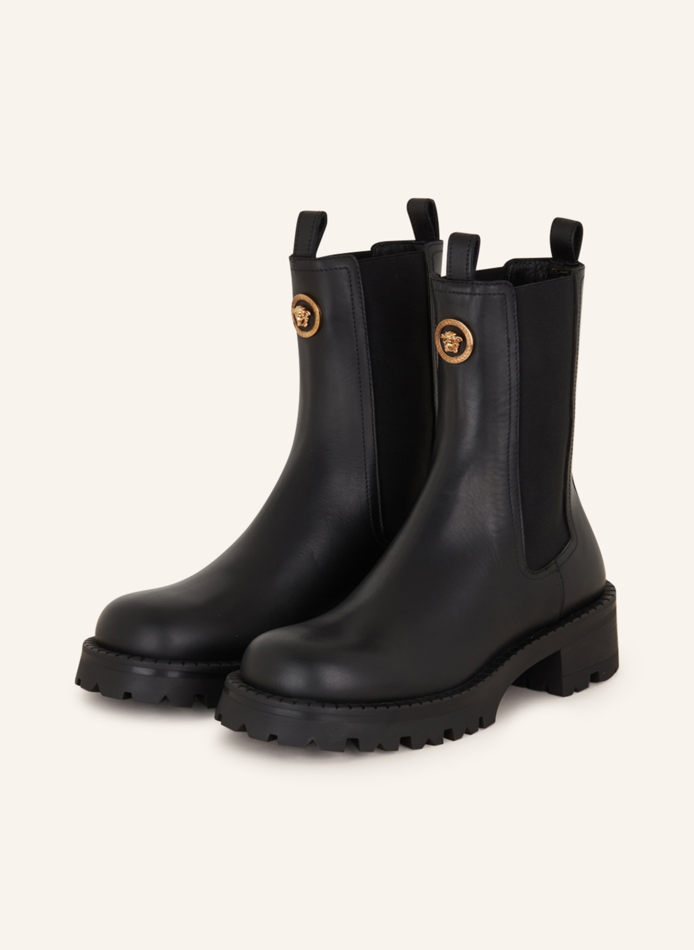 VERSACE Chelsea boots, Color: BLACK (Image 1)