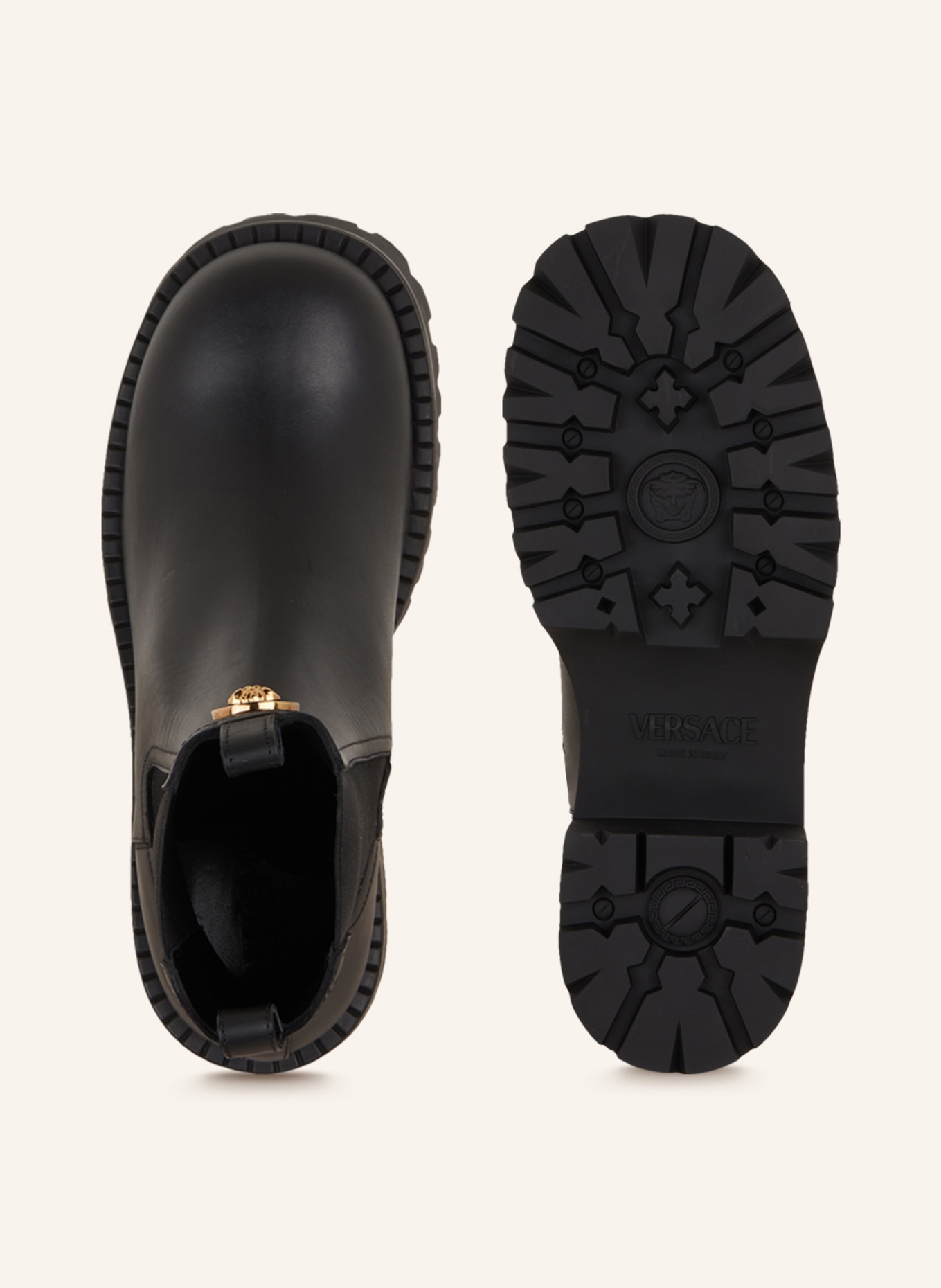 VERSACE Chelsea boots, Color: BLACK (Image 5)