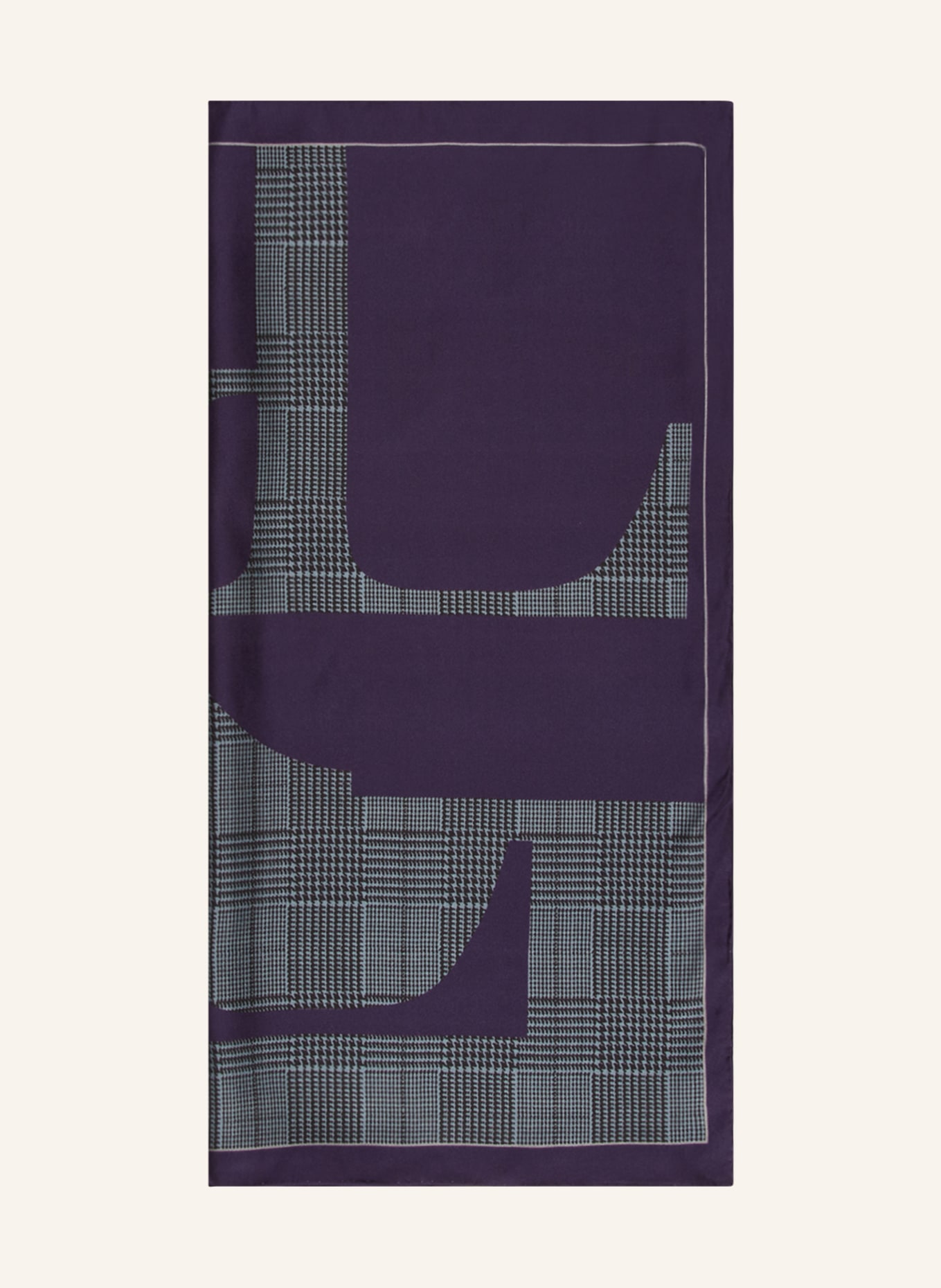 LAUREN RALPH LAUREN Silk scarf, Color: PURPLE/ BLACK/ GRAY (Image 1)