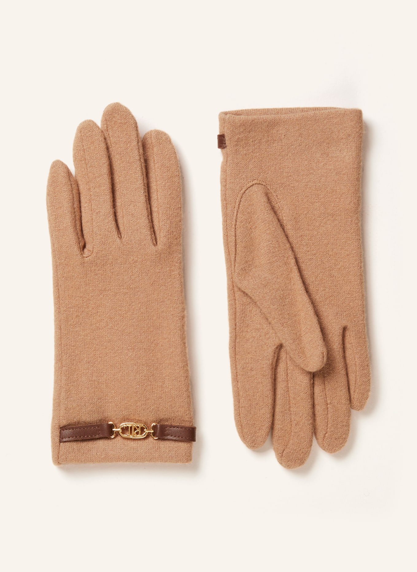 LAUREN RALPH LAUREN Gloves, Color: CAMEL (Image 1)