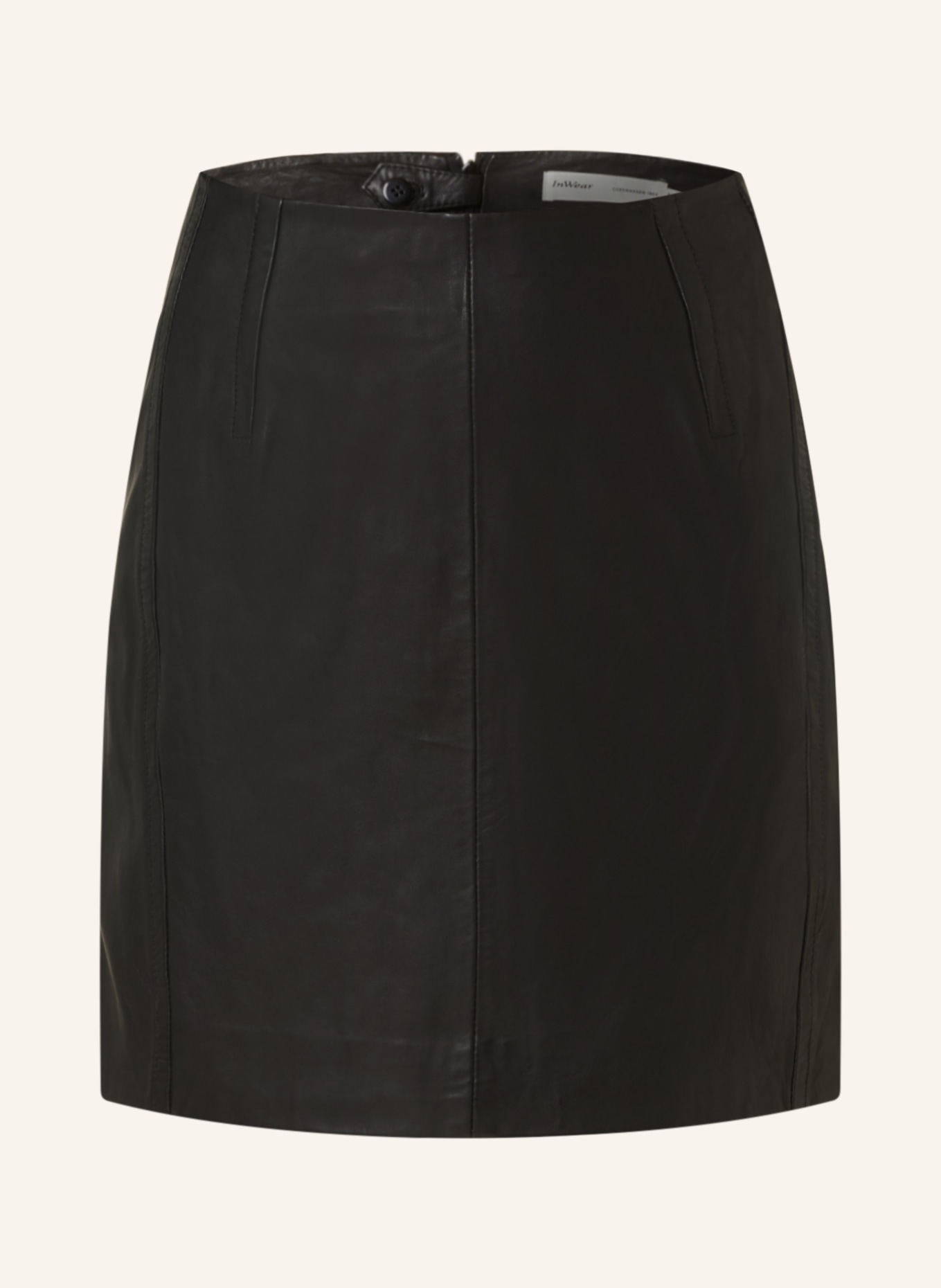InWear Leather skirt ZANDERIW, Color: BLACK (Image 1)
