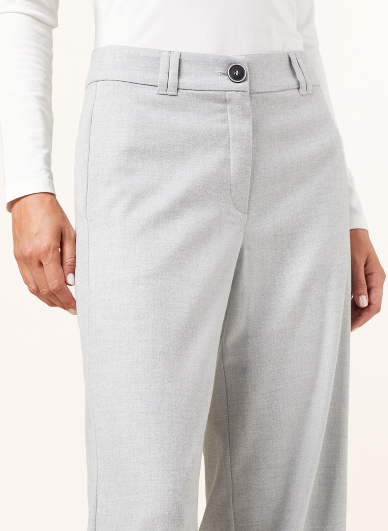 BETTY&CO Wide leg trousers, Color: LIGHT GRAY (Image 5)