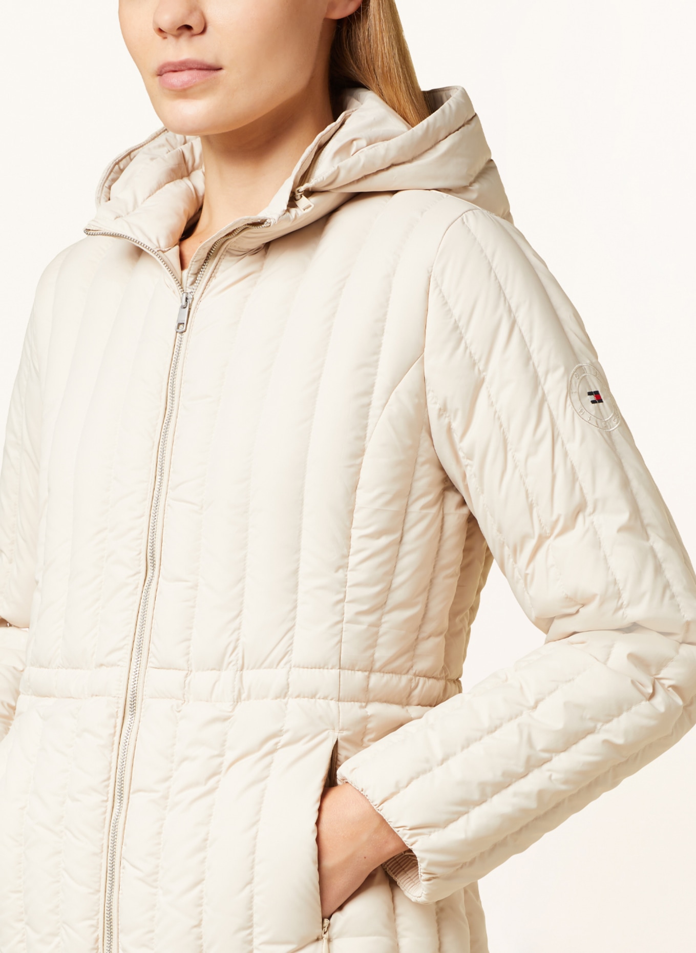TOMMY HILFIGER Down jacket with removable hood, Color: LIGHT BROWN (Image 5)