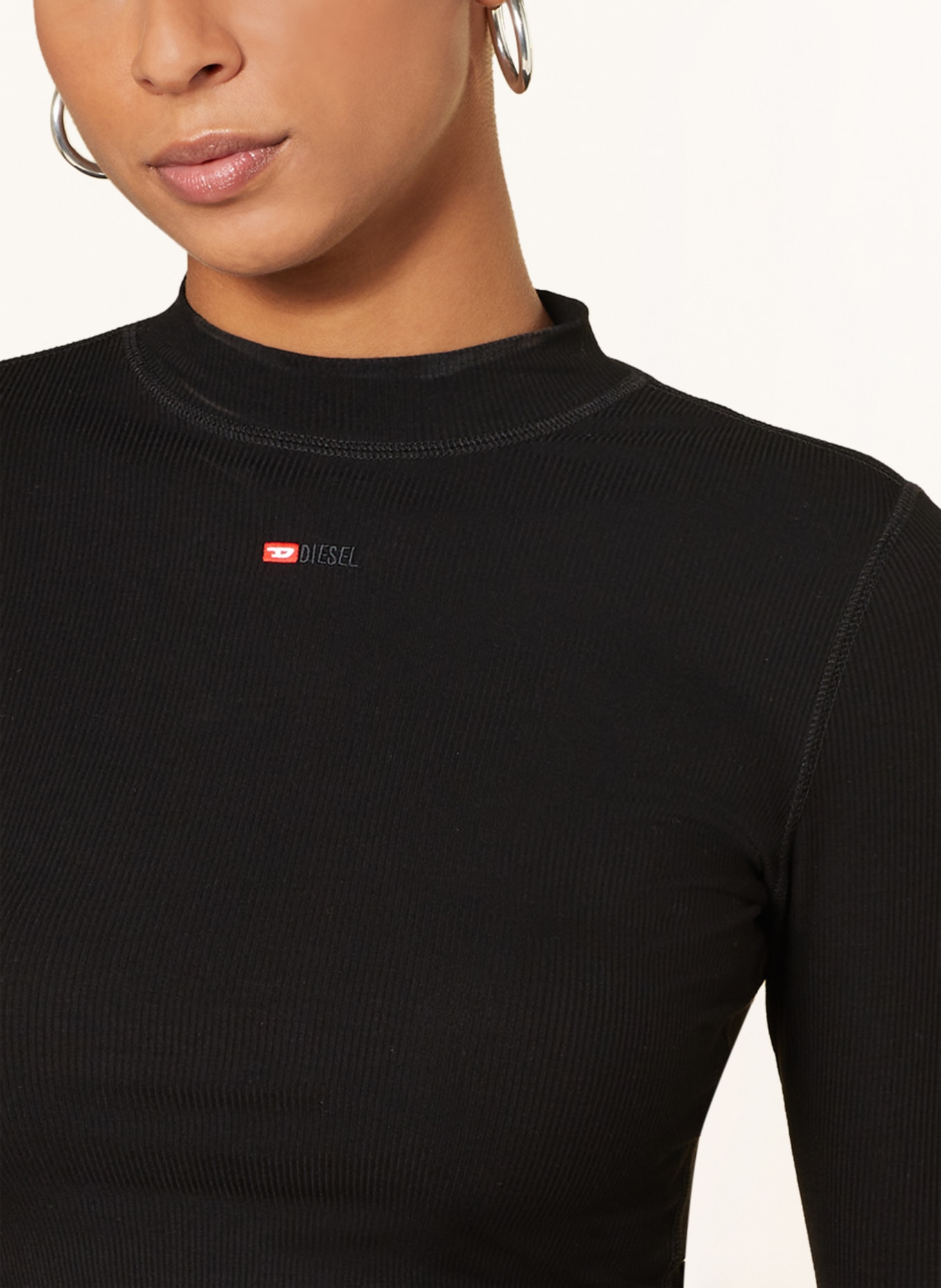 DIESEL Long sleeve shirt MOKKY, Color: BLACK (Image 4)