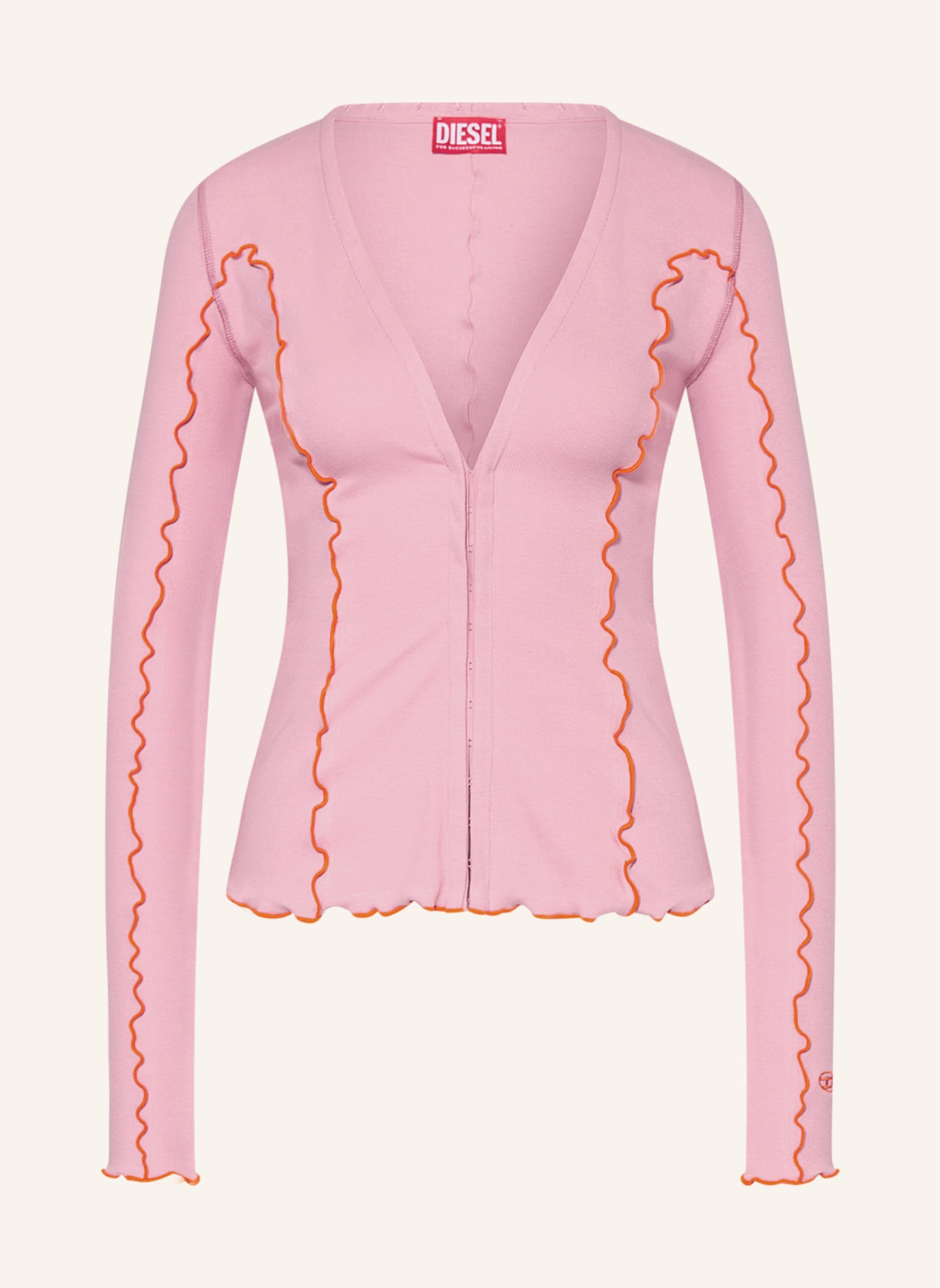 DIESEL Cardigan T-RIBAS, Color: PINK/ ORANGE (Image 1)