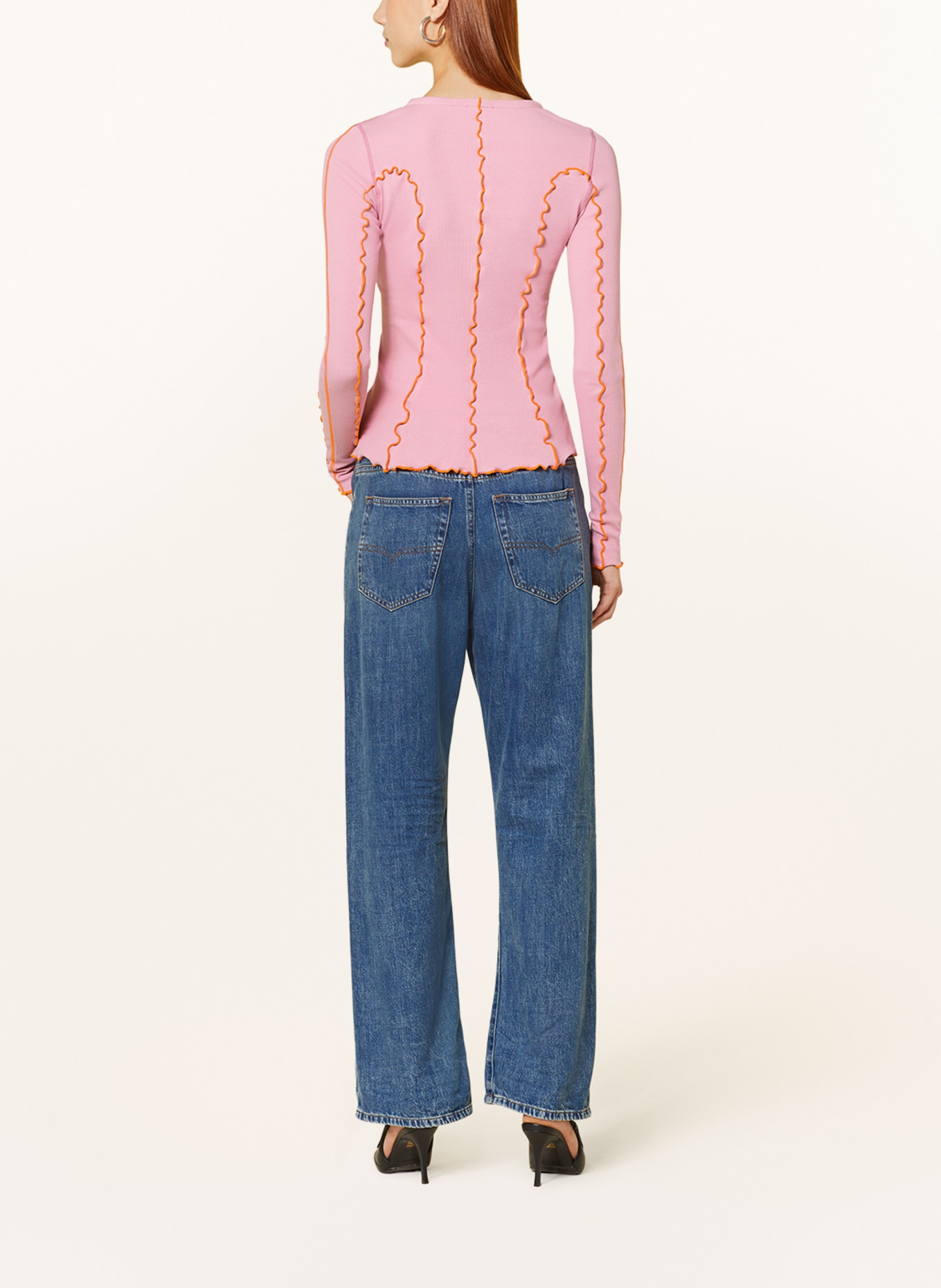 DIESEL Cardigan T-RIBAS, Color: PINK/ ORANGE (Image 3)