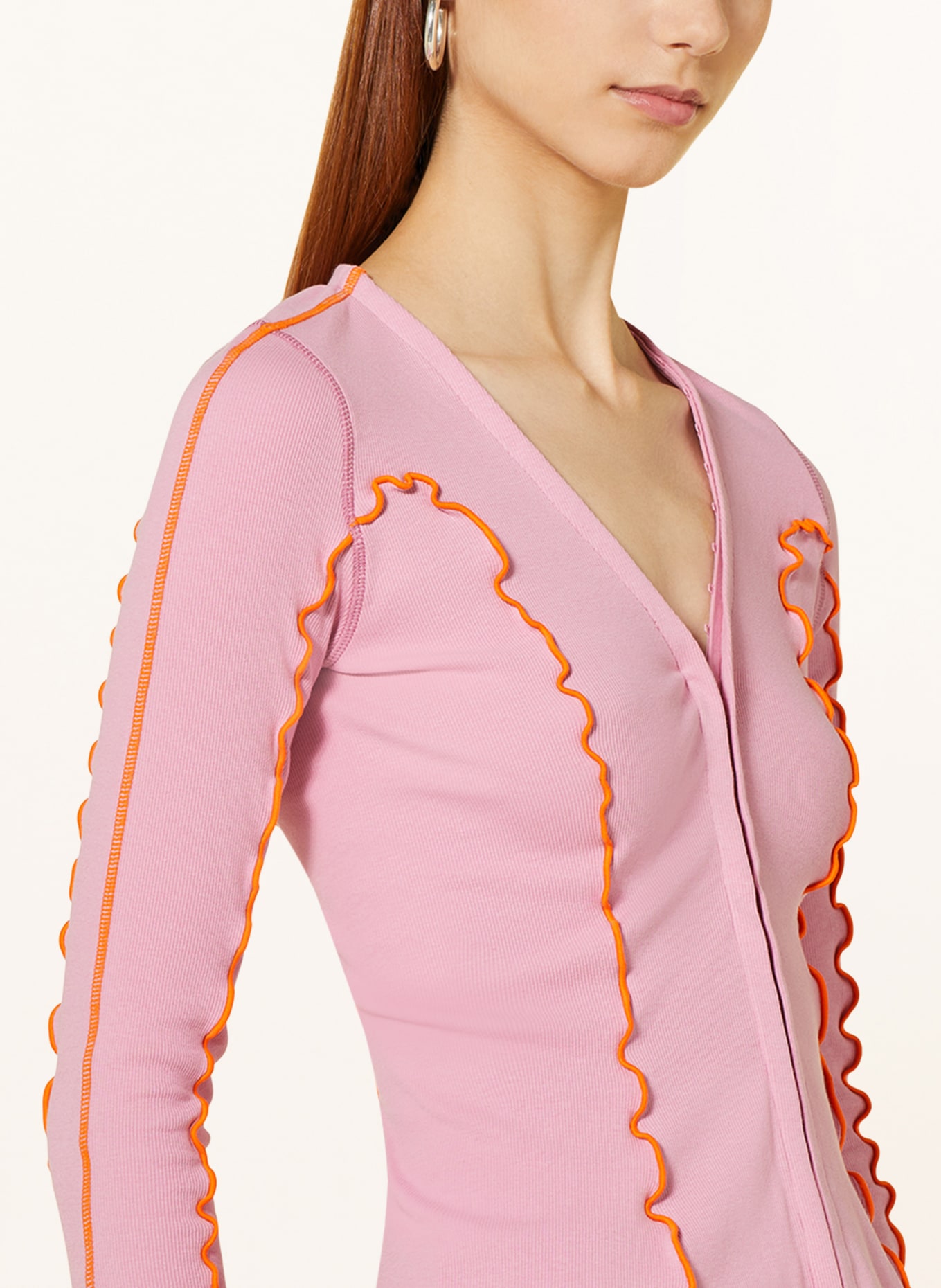 DIESEL Cardigan T-RIBAS, Color: PINK/ ORANGE (Image 4)