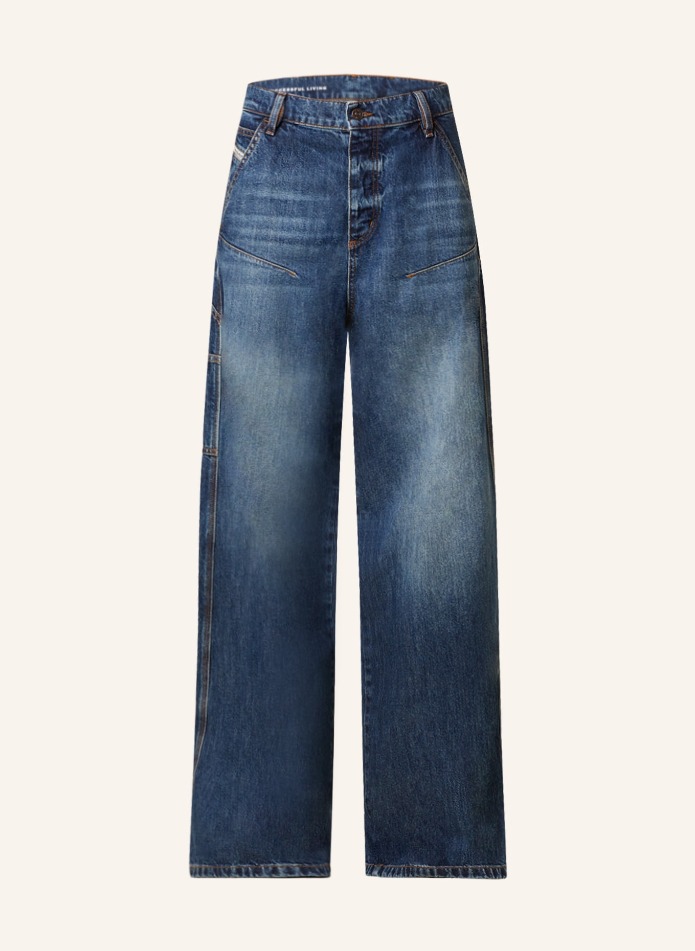 DIESEL Flared Jeans D-SIRE-WORK-S, Farbe: 01 MID BLUE (Bild 1)