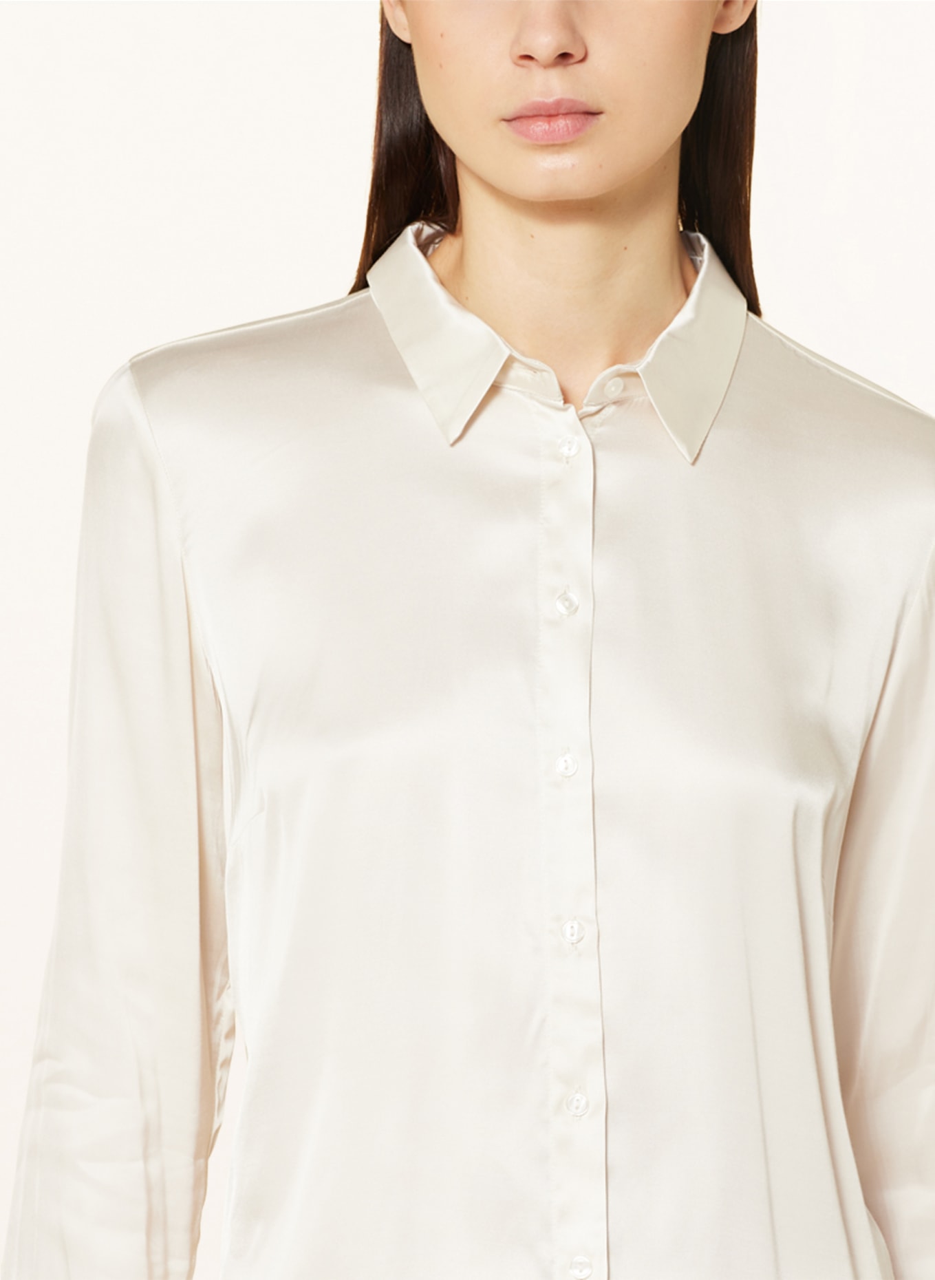 monari Satin shirt blouse, Color: CREAM (Image 4)