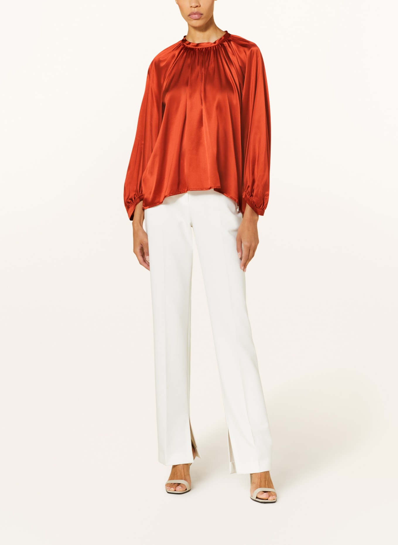 Sophie Shirt blouse MABE in silk, Color: DARK ORANGE (Image 2)