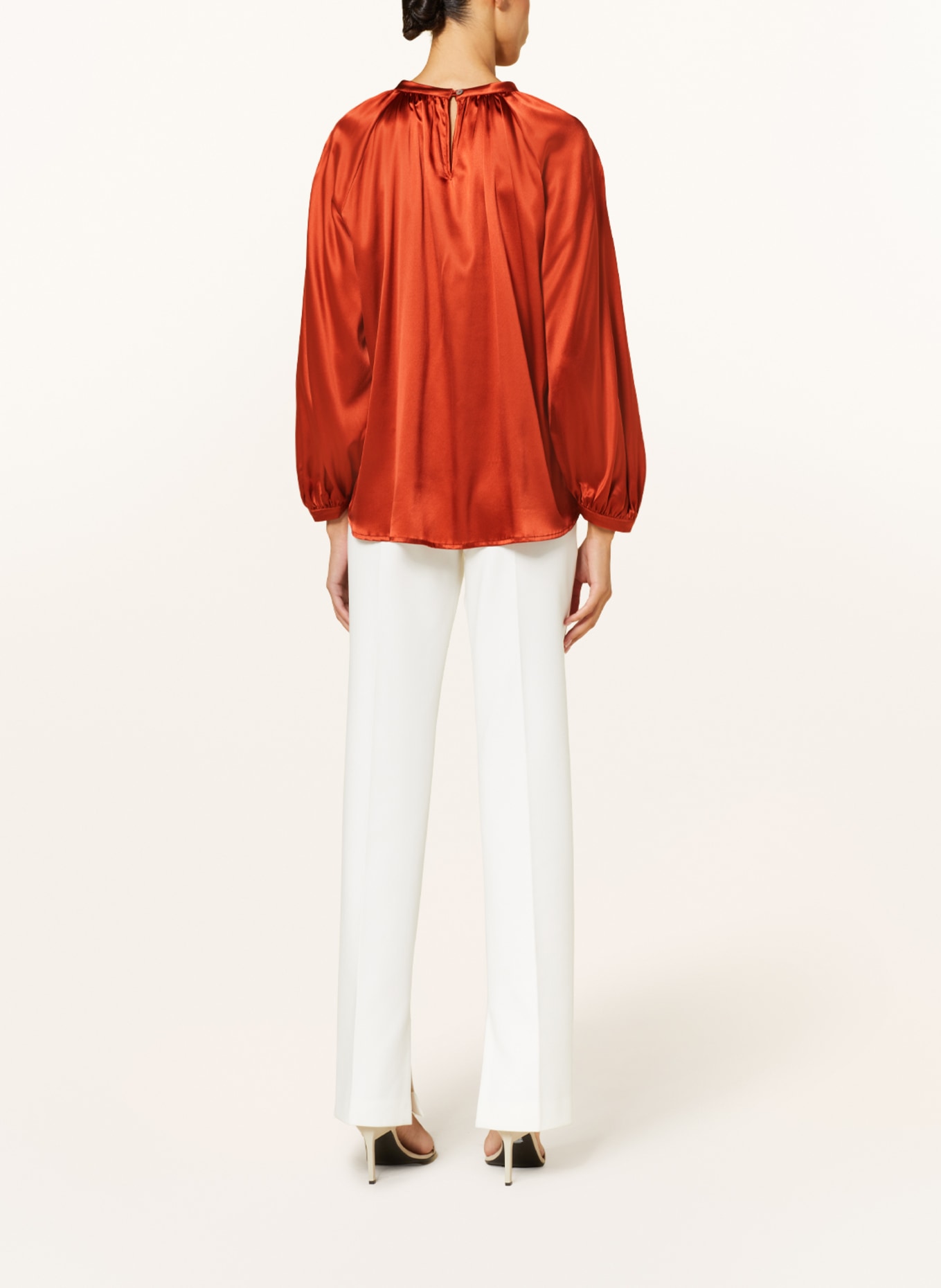 Sophie Shirt blouse MABE in silk, Color: DARK ORANGE (Image 3)