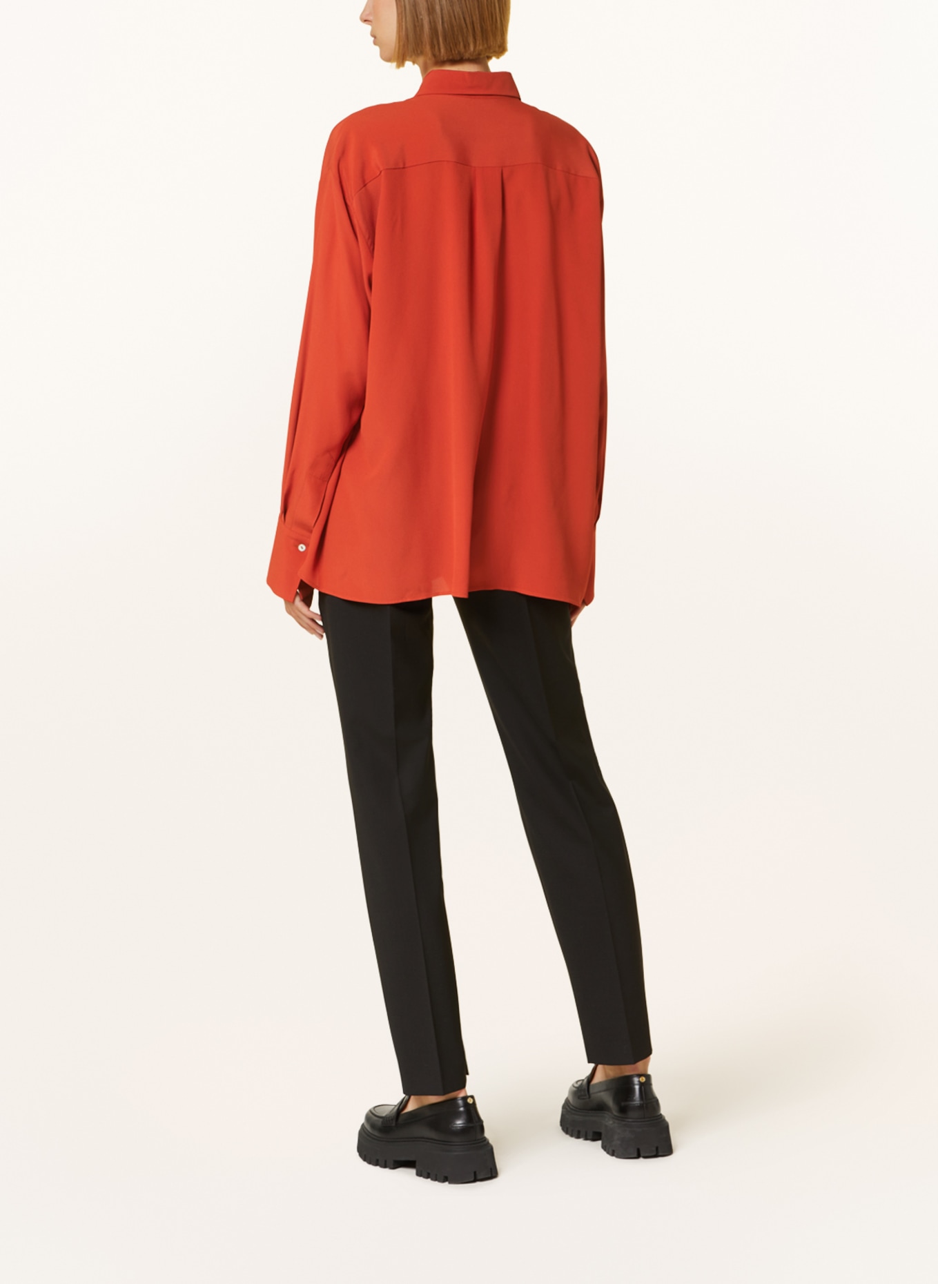 Sophie Shirt blouse OPAY with silk, Color: DARK ORANGE (Image 3)