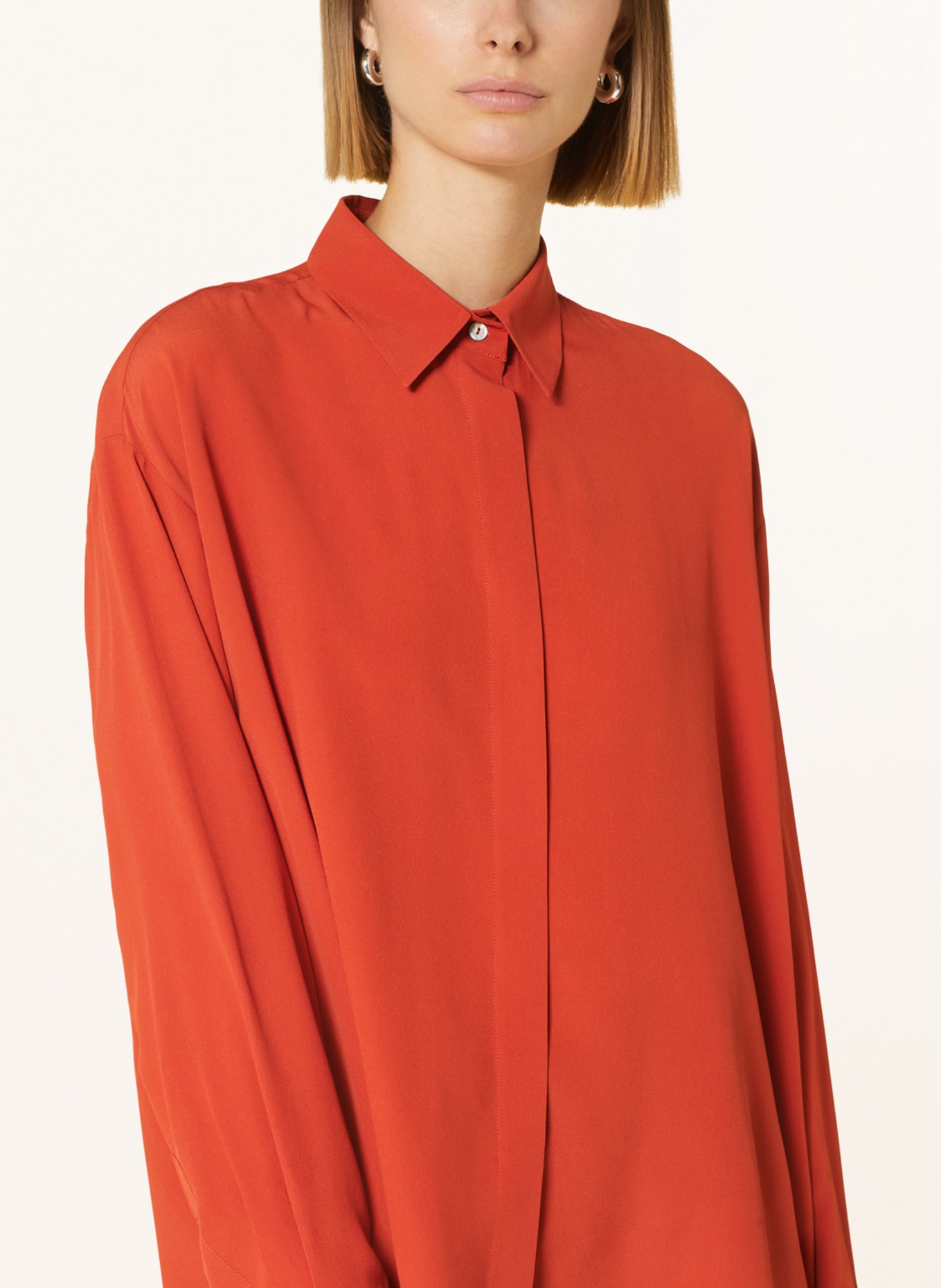 Sophie Shirt blouse OPAY with silk, Color: DARK ORANGE (Image 4)