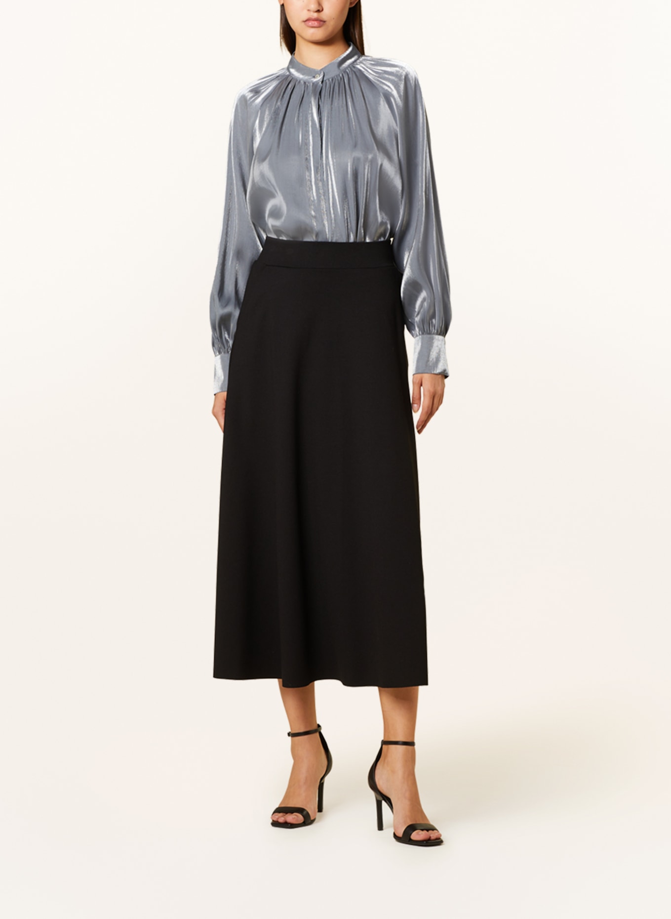 Sophie Satin blouse MARBUT, Color: SILVER (Image 2)