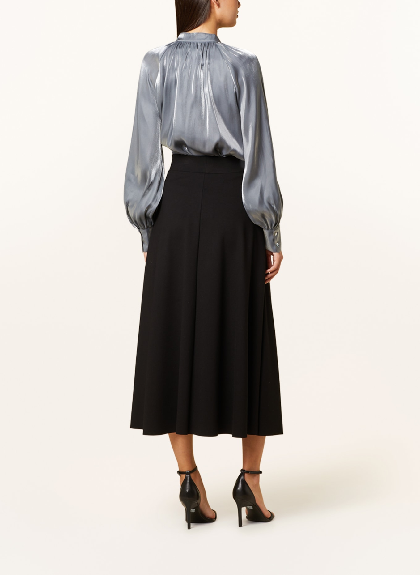 Sophie Satin blouse MARBUT, Color: SILVER (Image 3)