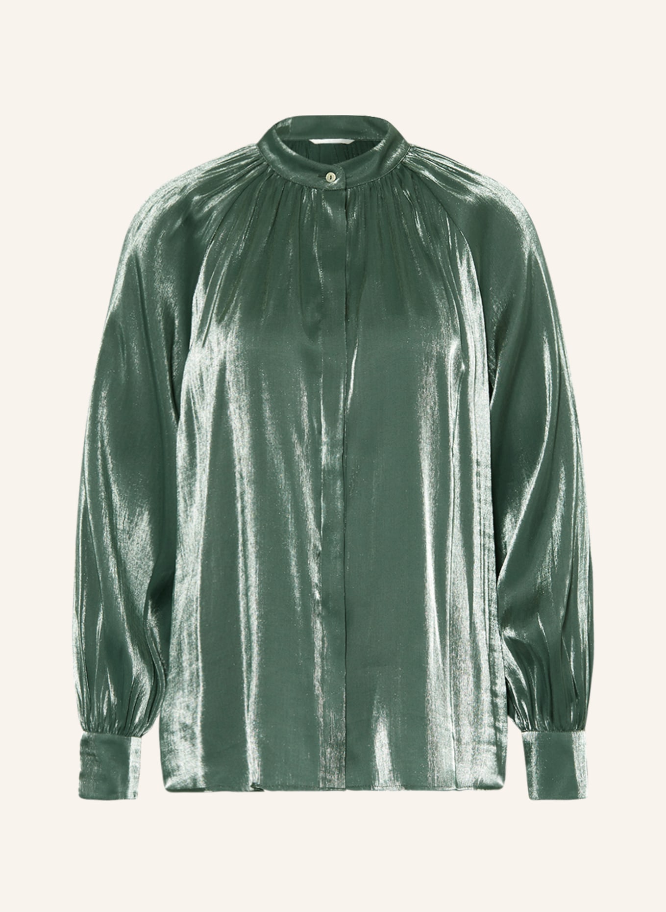 Sophie Satin blouse MARBUT, Color: DARK GREEN (Image 1)