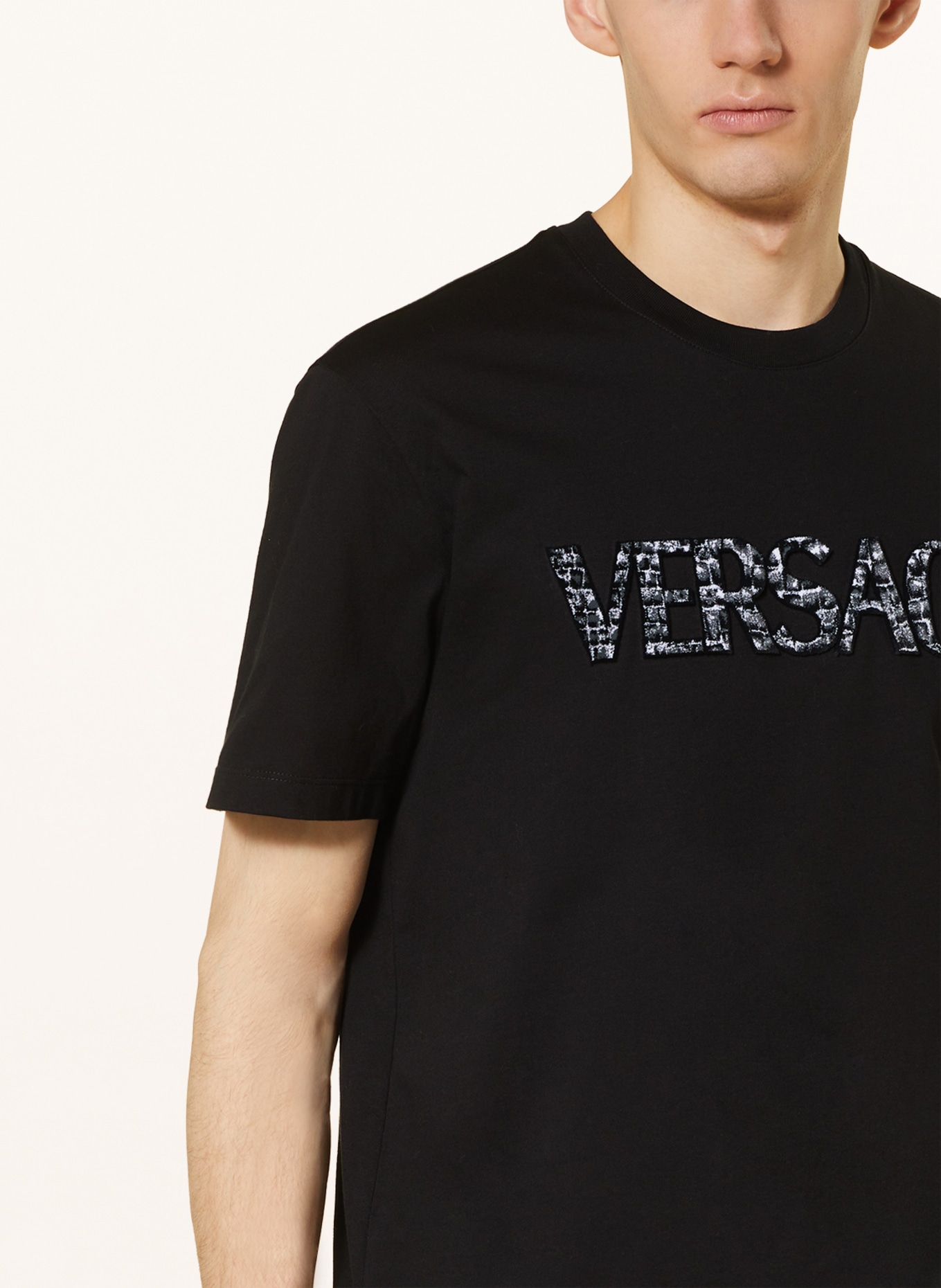 VERSACE T-shirt, Color: BLACK (Image 4)