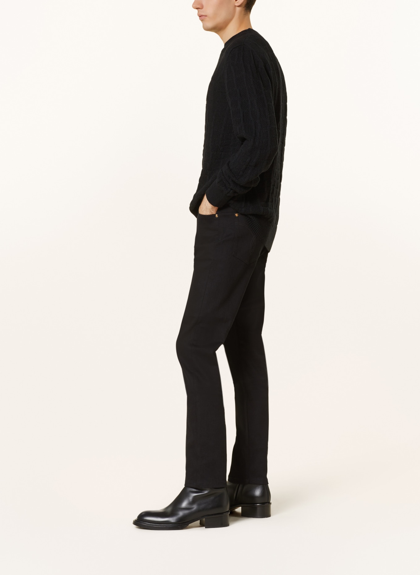 VERSACE Jeans Slim Fit, Farbe: 1B000 BLACK (Bild 4)