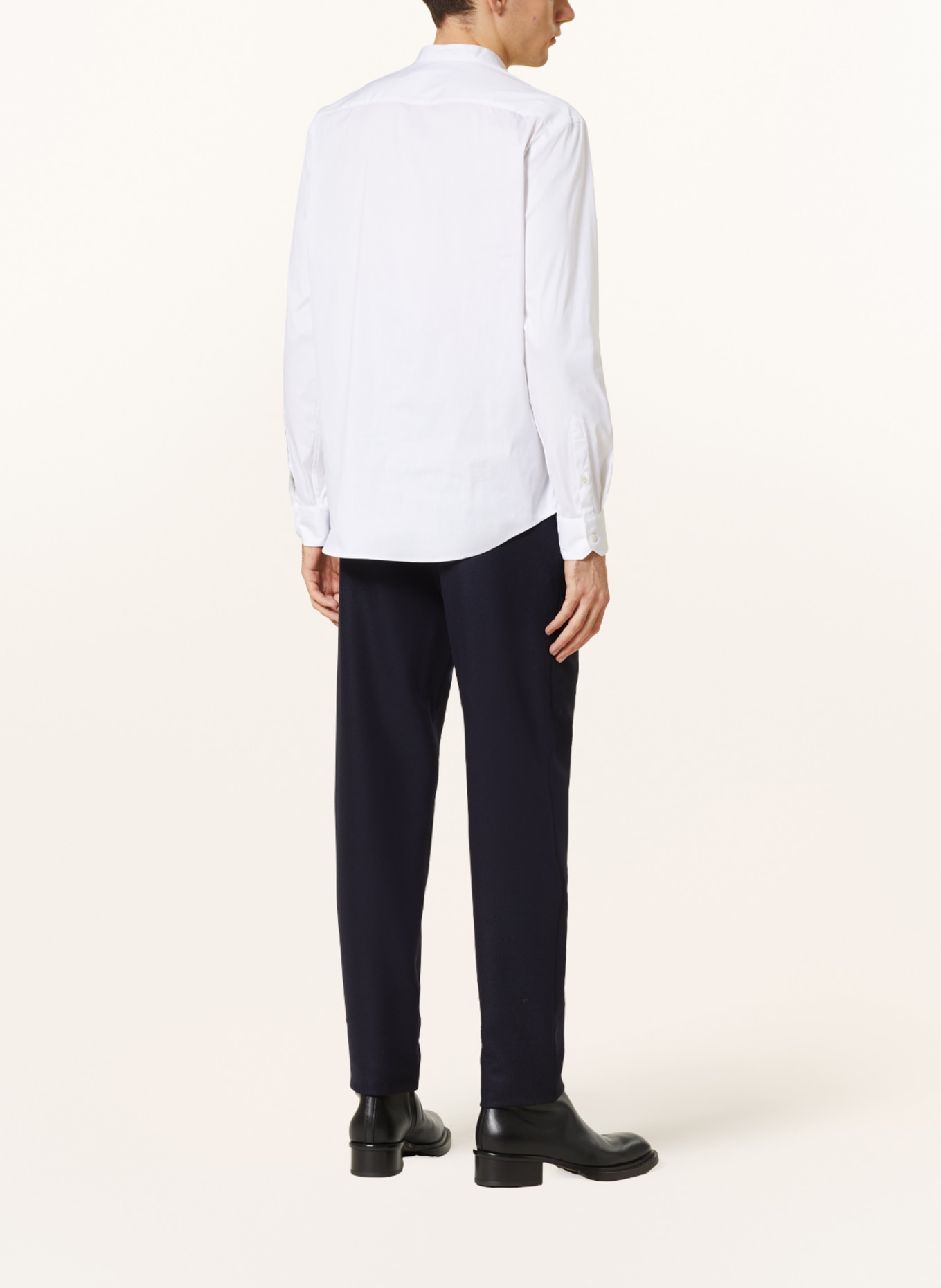 EMPORIO ARMANI Shirt comfort fit with stand-up collar, Color: WHITE (Image 3)