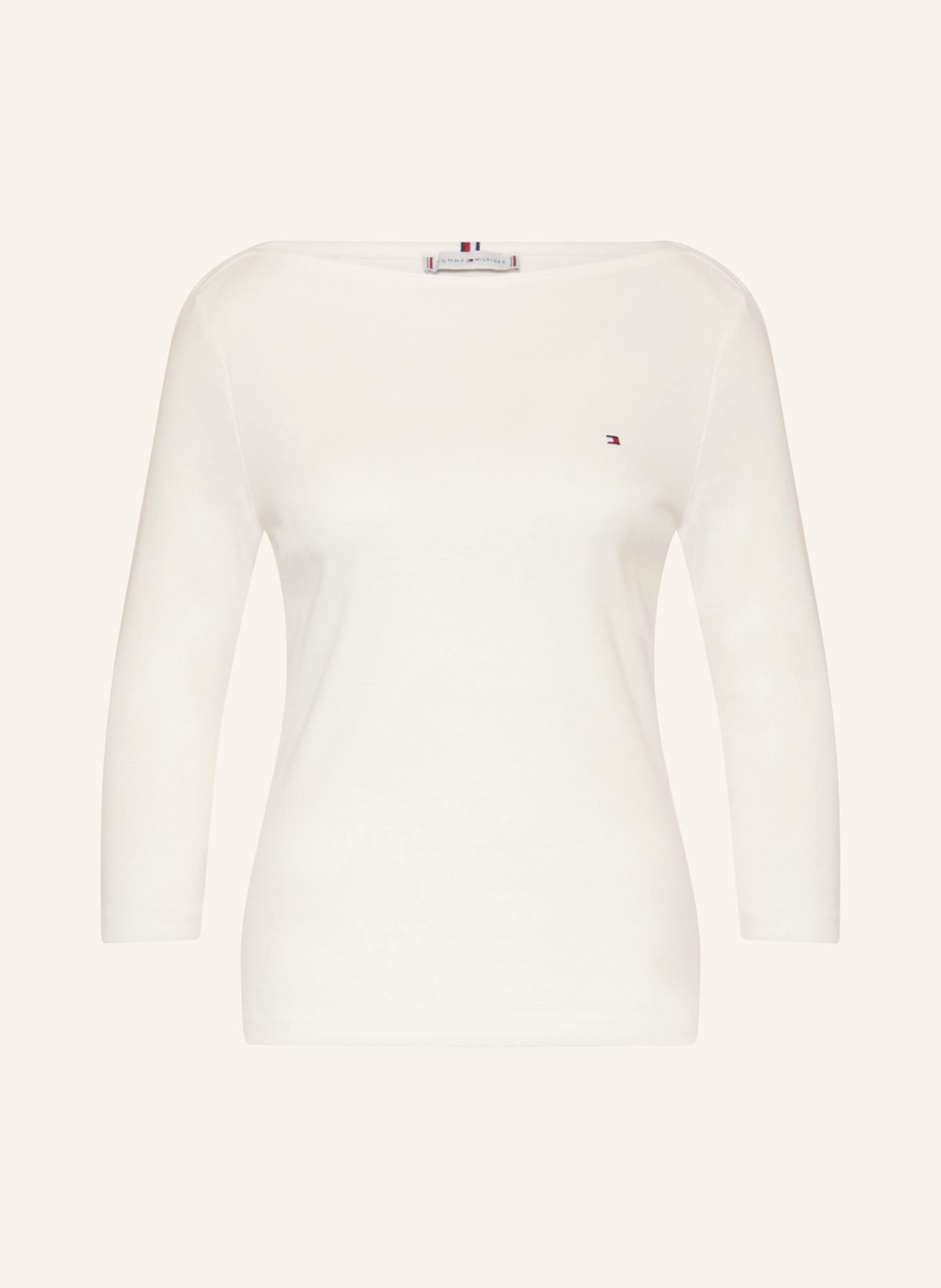 TOMMY HILFIGER Shirt with 3/4 sleeves, Color: WHITE/ BLACK/ RED (Image 1)