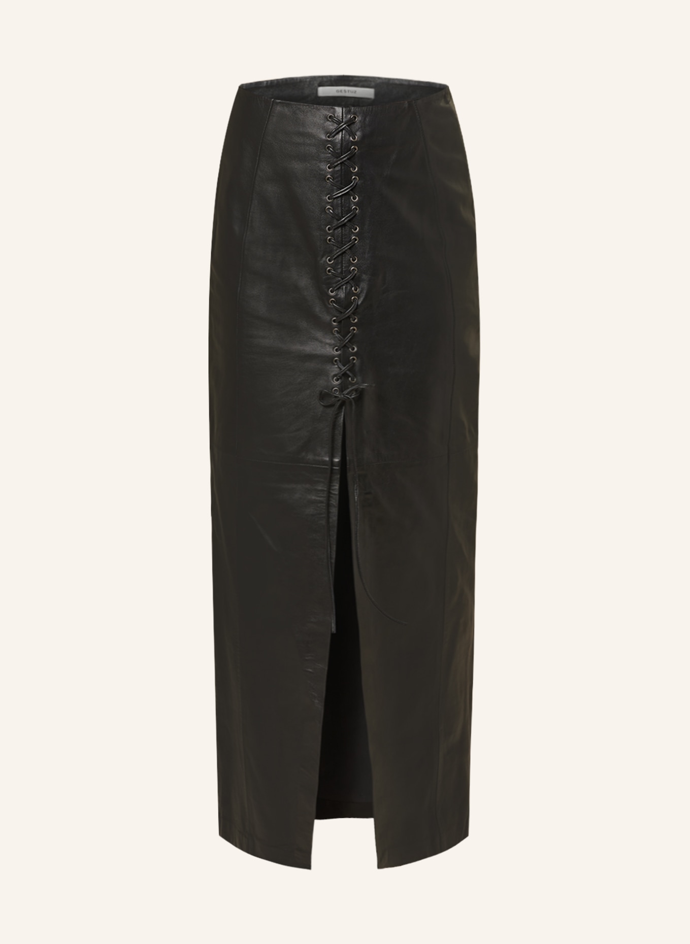 GESTUZ Leather skirt RODANIGZ, Color: BLACK (Image 1)