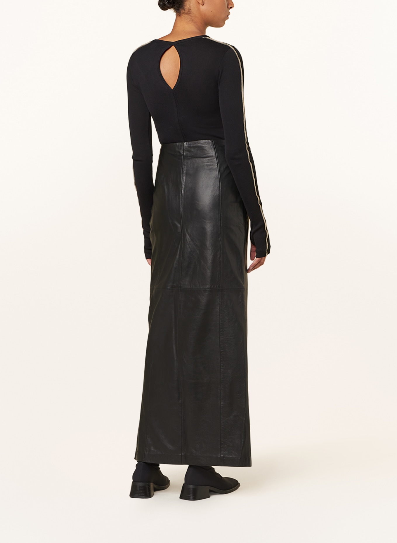GESTUZ Leather skirt RODANIGZ, Color: BLACK (Image 3)