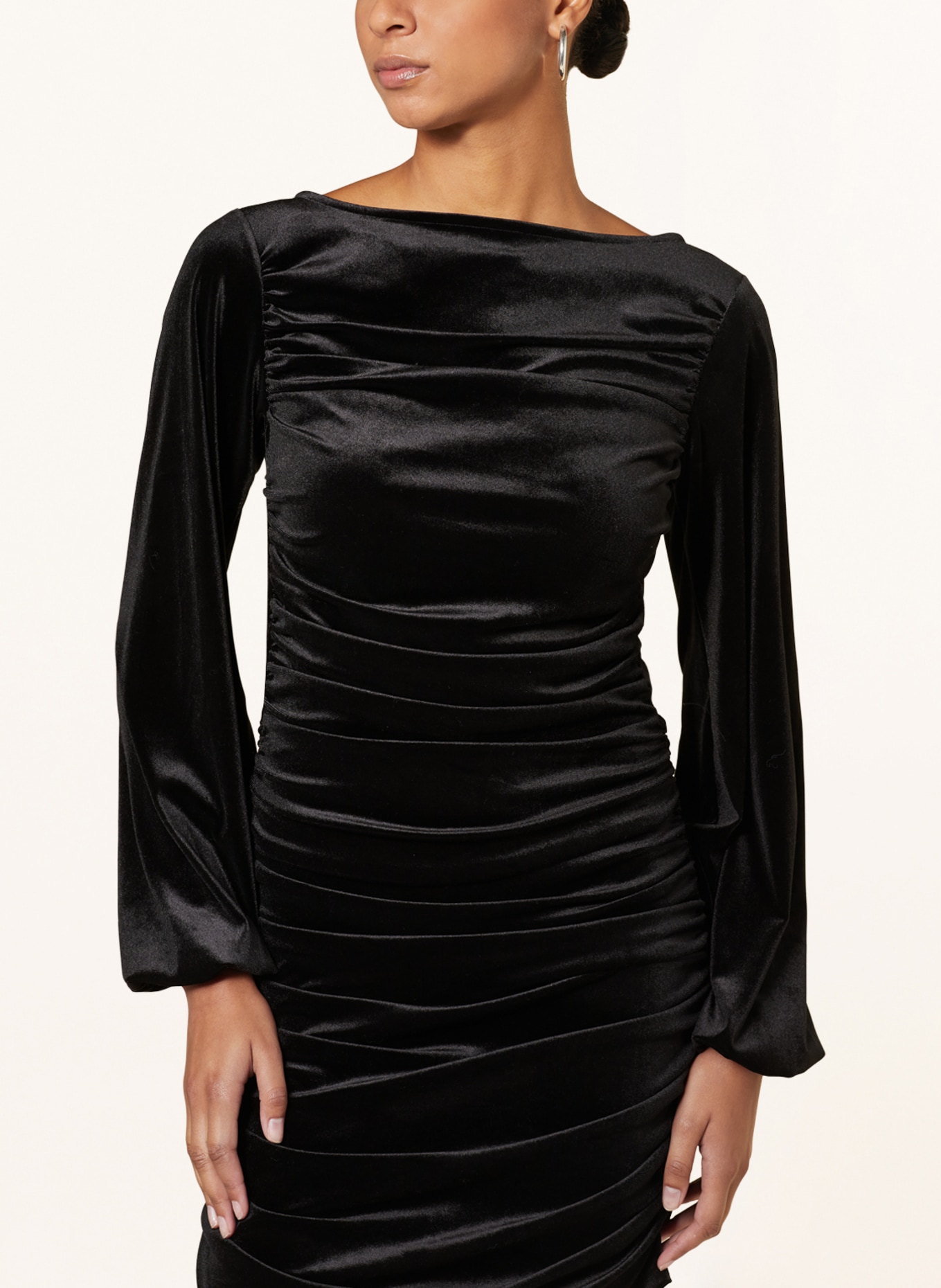 GESTUZ Velvet dress KAMALIGZ, Color: BLACK (Image 4)